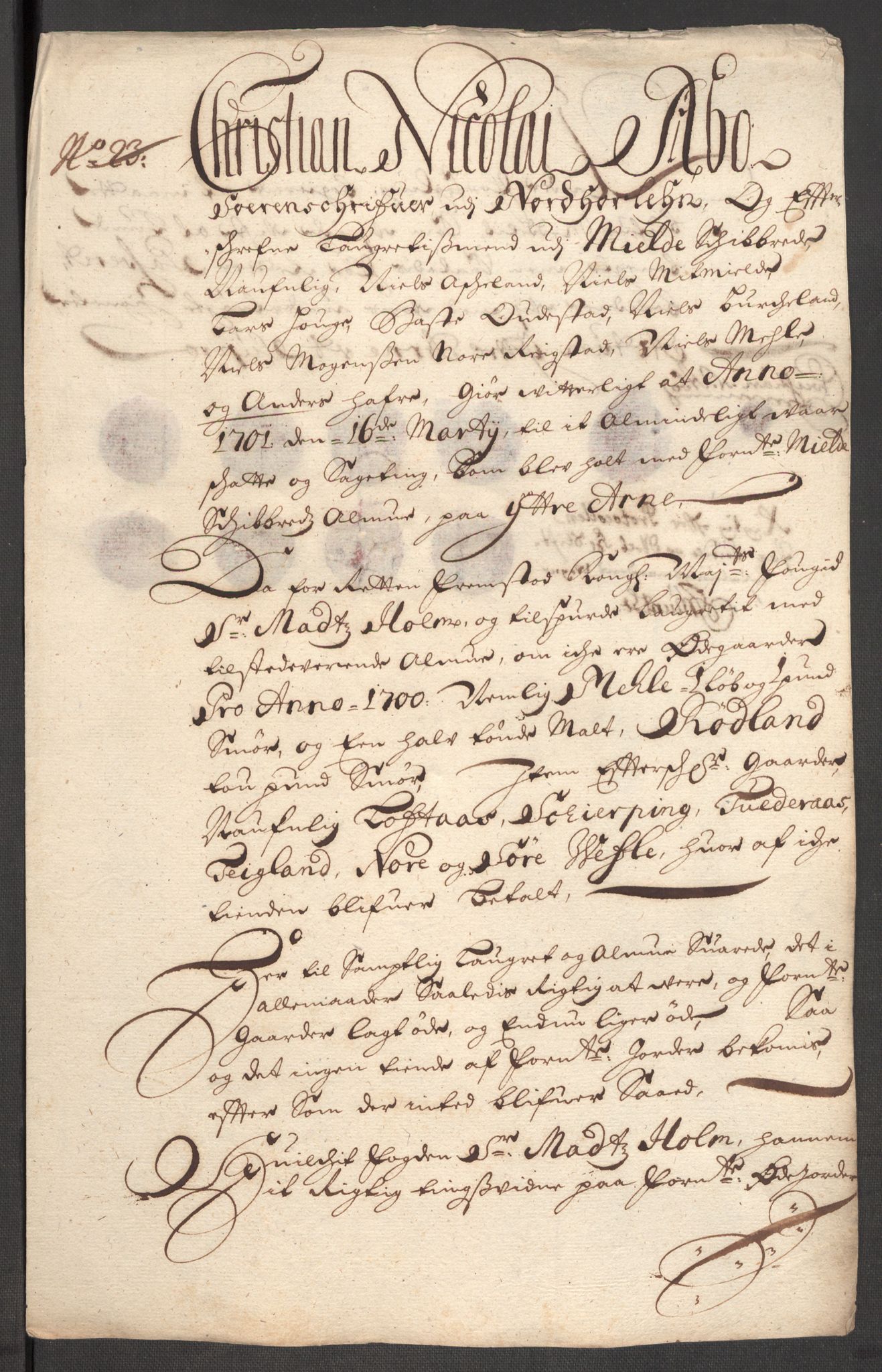 Rentekammeret inntil 1814, Reviderte regnskaper, Fogderegnskap, AV/RA-EA-4092/R51/L3185: Fogderegnskap Nordhordland og Voss, 1700-1701, p. 188