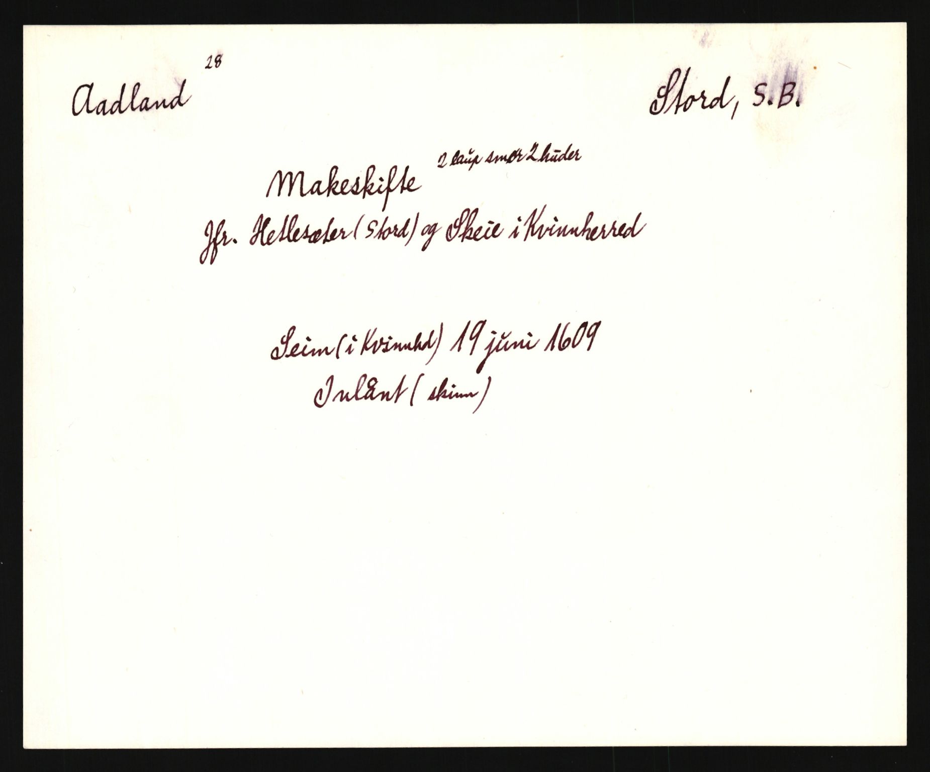 Riksarkivets diplomsamling, AV/RA-EA-5965/F35/F35e/L0028: Registreringssedler Hordaland 1, 1400-1700, p. 305