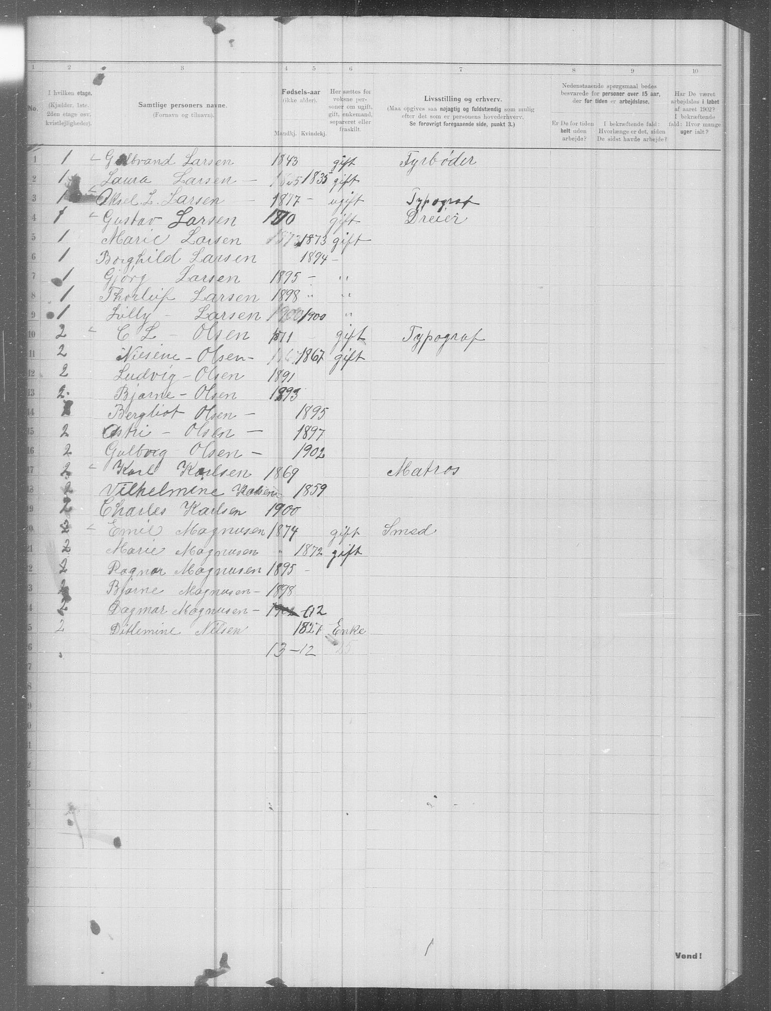 OBA, Municipal Census 1902 for Kristiania, 1902, p. 8017