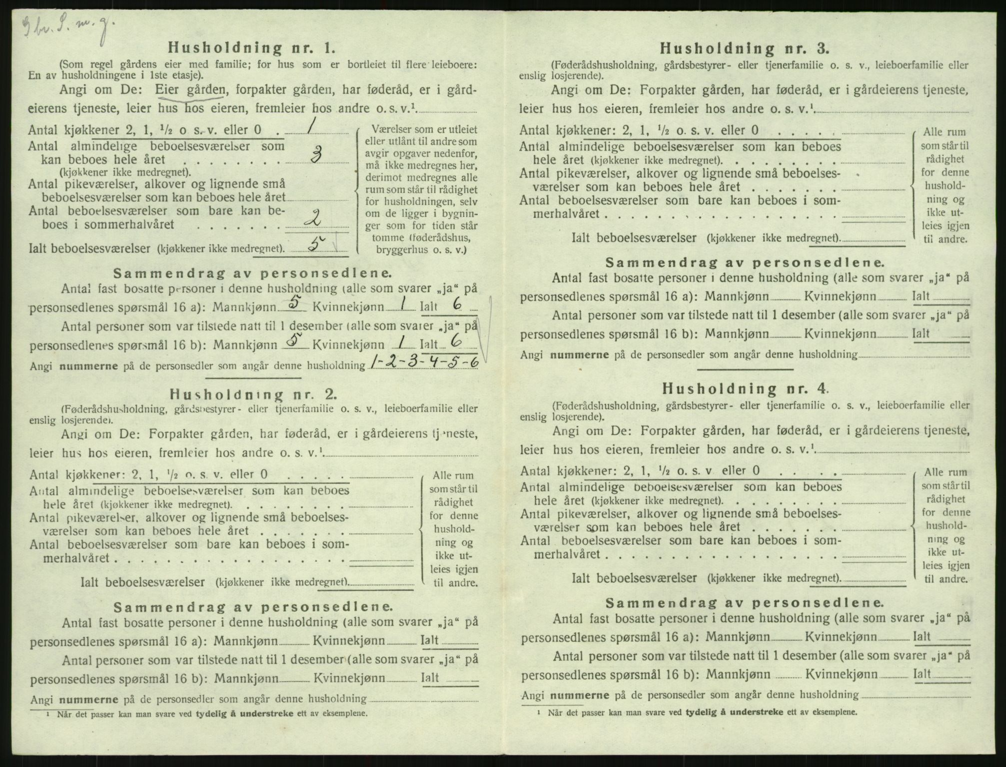 SAK, 1920 census for Iveland, 1920, p. 48