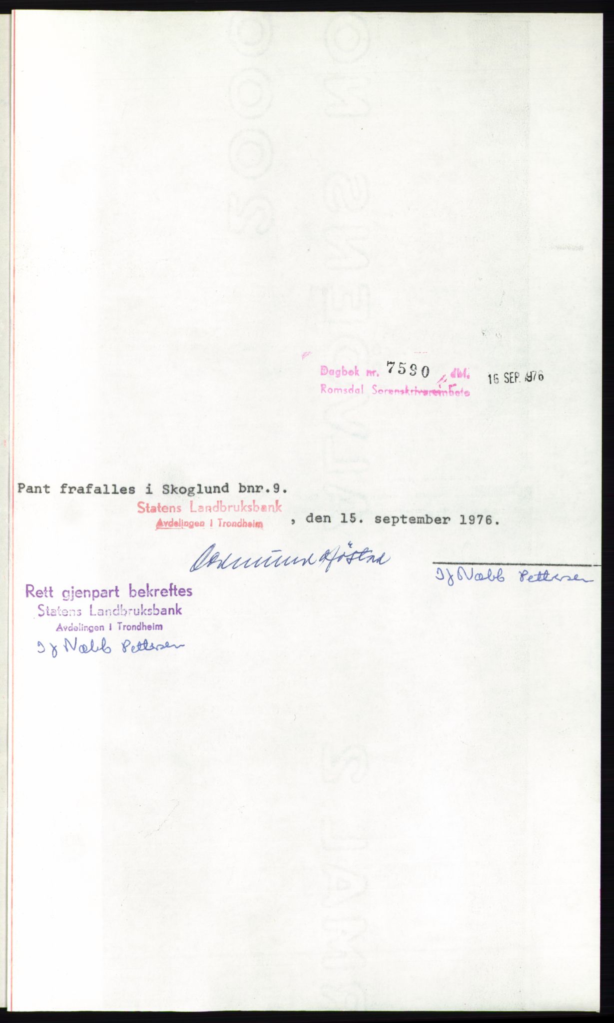 Romsdal sorenskriveri, AV/SAT-A-4149/1/2/2C: Mortgage book no. B4, 1948-1949, Diary no: : 7590/1976