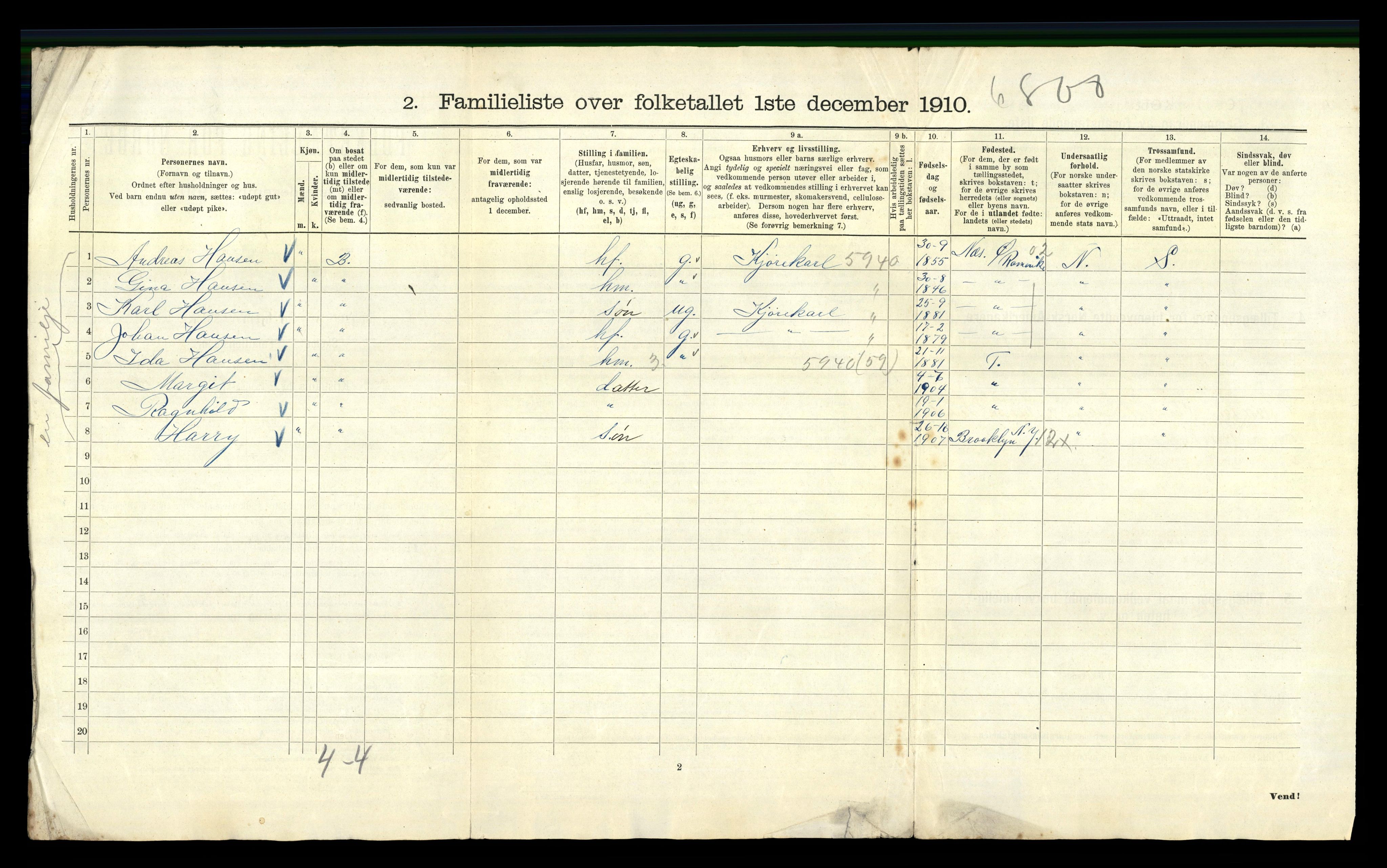 RA, 1910 census for Kristiania, 1910, p. 109256