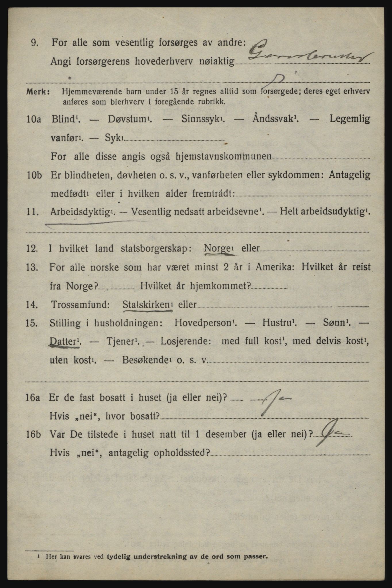 SAO, 1920 census for Aremark, 1920, p. 3954