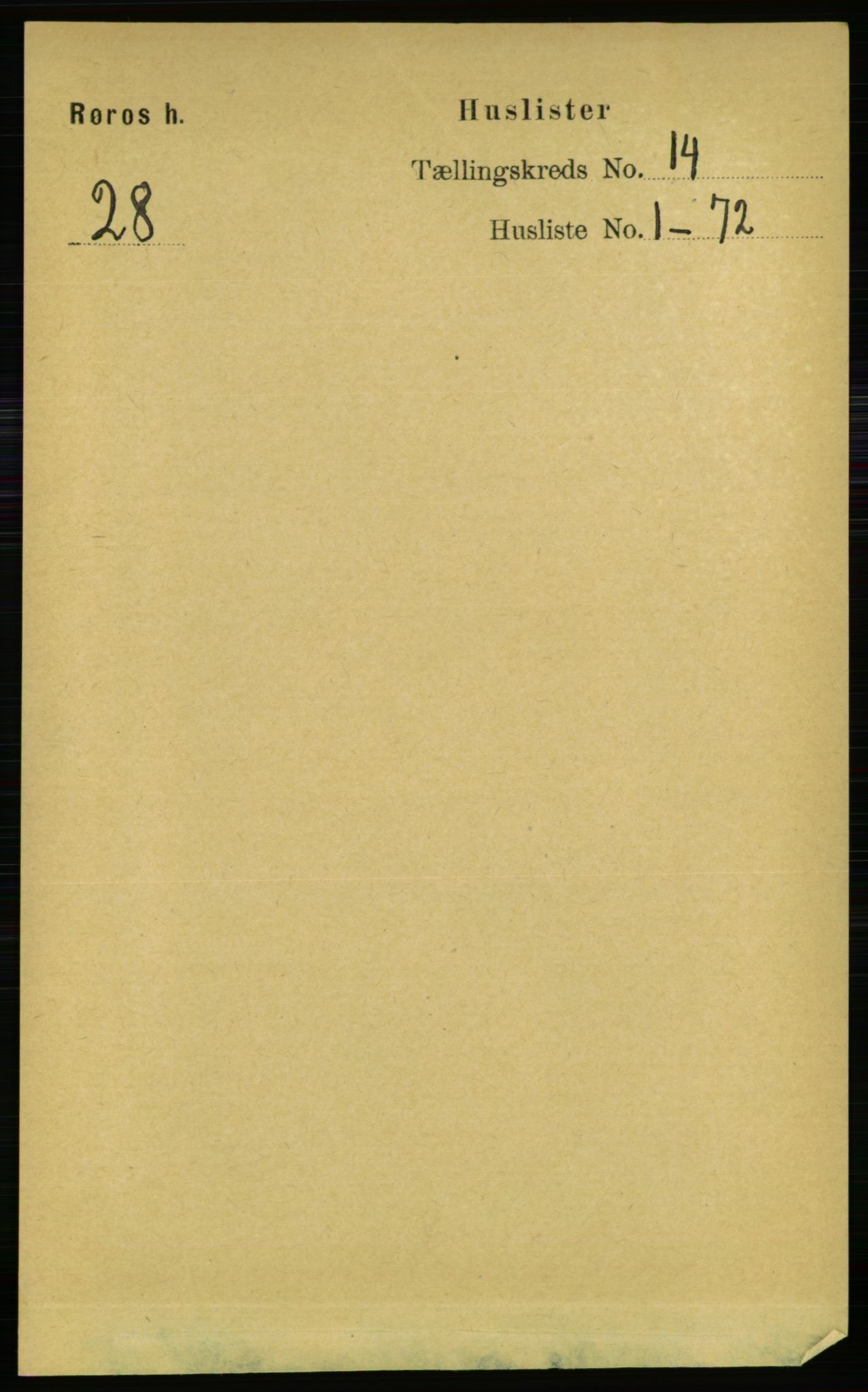 RA, 1891 census for 1640 Røros, 1891, p. 2802