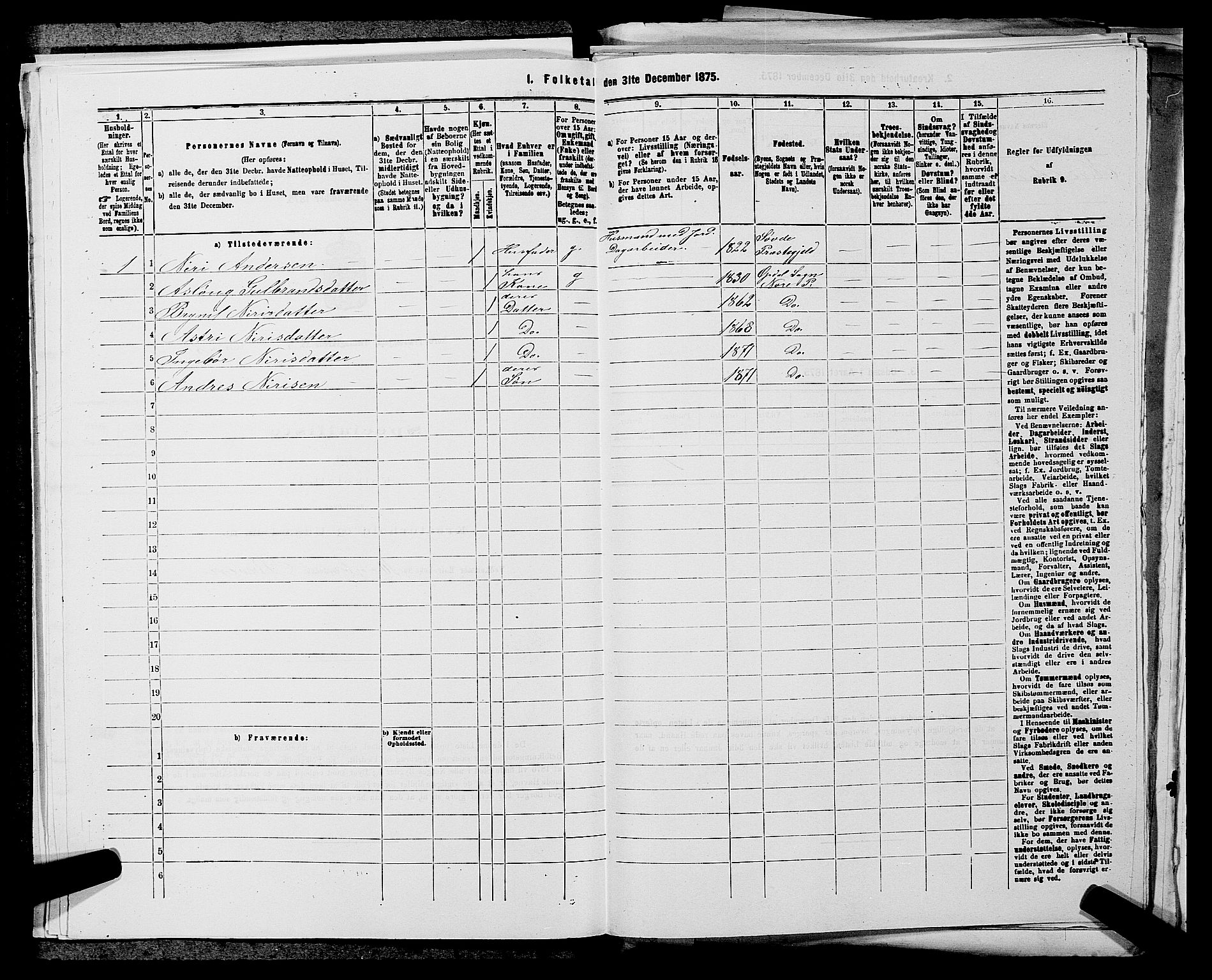 SAKO, 1875 census for 0633P Nore, 1875, p. 290