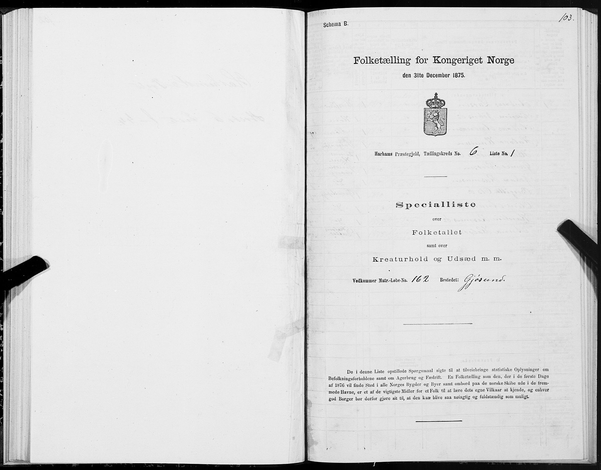 SAT, 1875 census for 1534P Haram, 1875, p. 3103