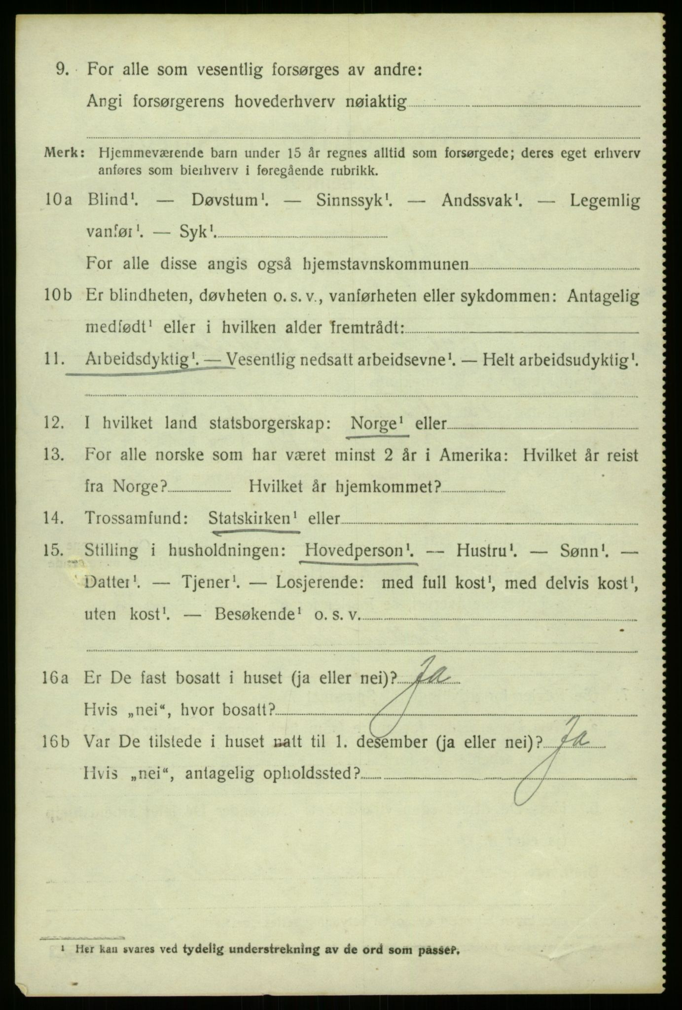 SAB, 1920 census for Lærdal, 1920, p. 4349