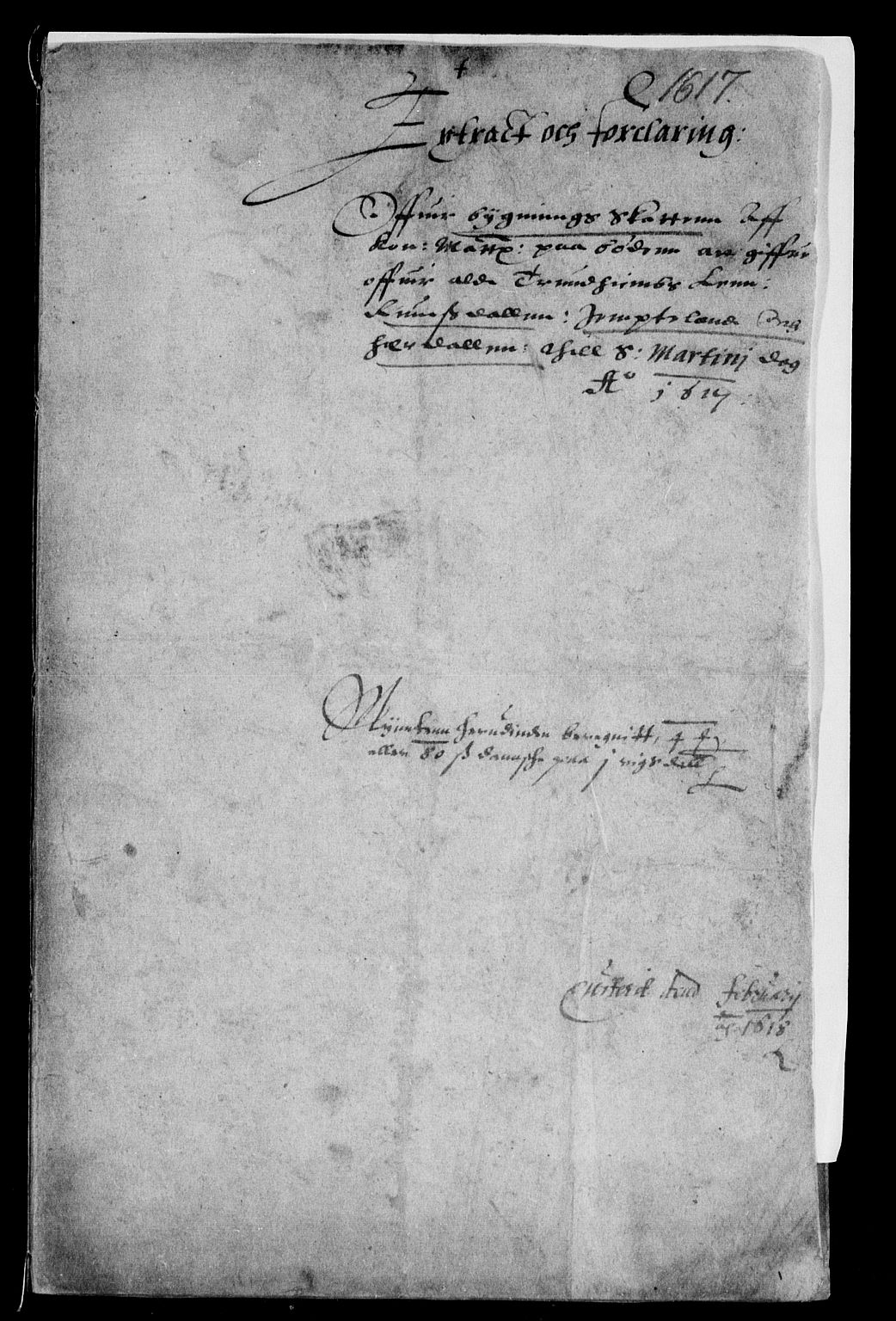 Rentekammeret inntil 1814, Reviderte regnskaper, Lensregnskaper, AV/RA-EA-5023/R/Rb/Rbw/L0016: Trondheim len, 1617-1619