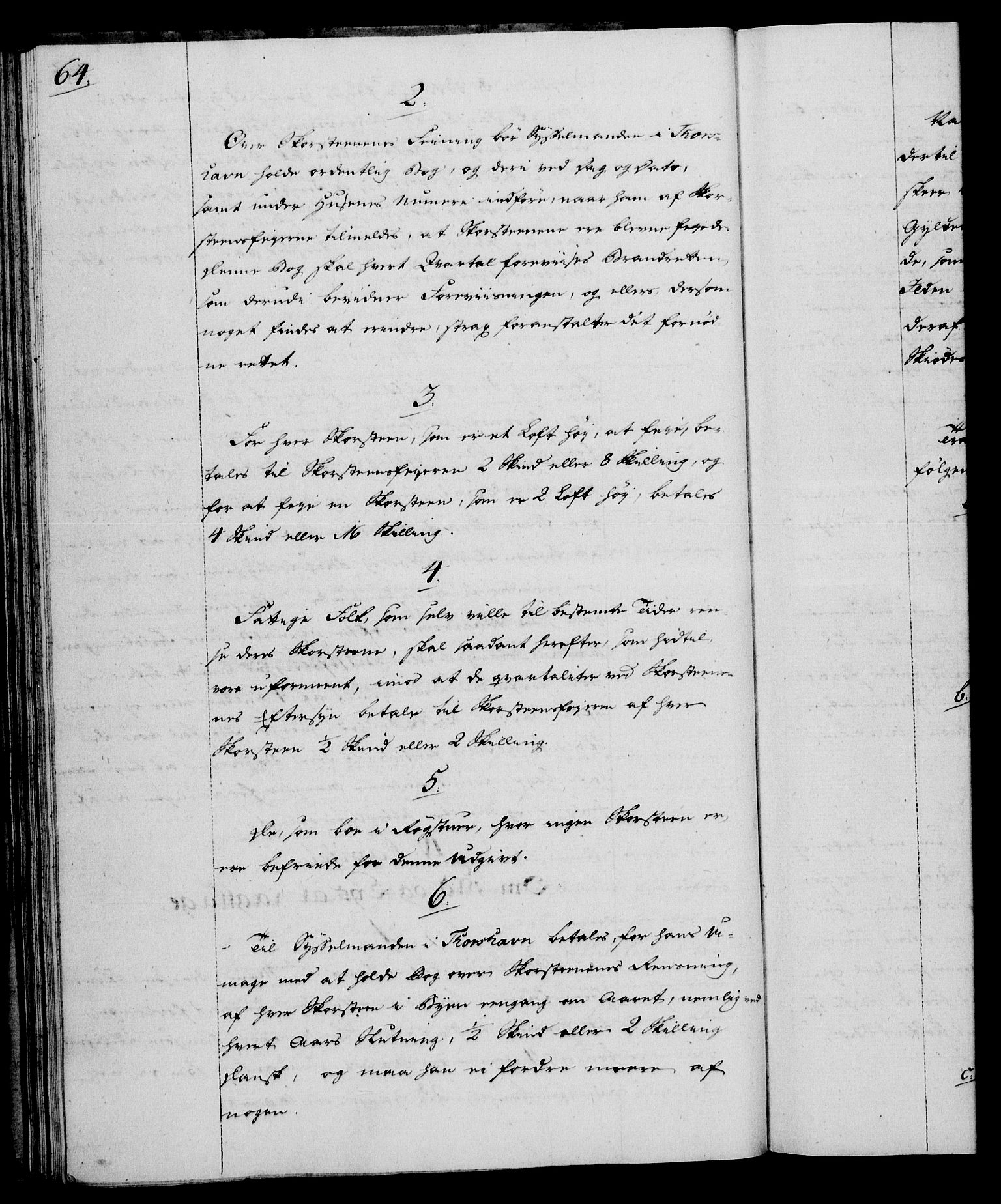 Rentekammeret, Kammerkanselliet, AV/RA-EA-3111/G/Gg/Gga/L0013: Norsk ekspedisjonsprotokoll med register (merket RK 53.13), 1784-1787, p. 64