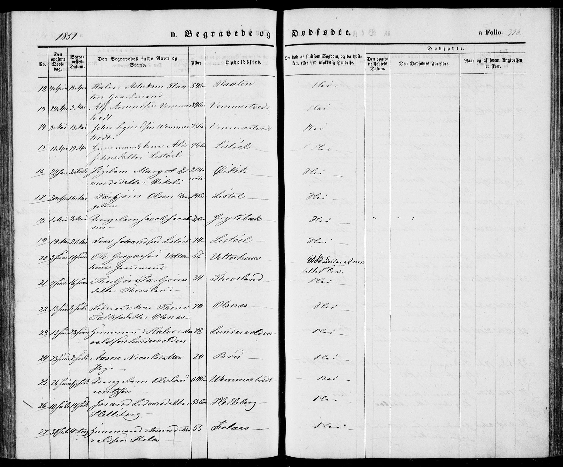 Vinje kirkebøker, AV/SAKO-A-312/F/Fa/L0004: Parish register (official) no. I 4, 1843-1869, p. 336