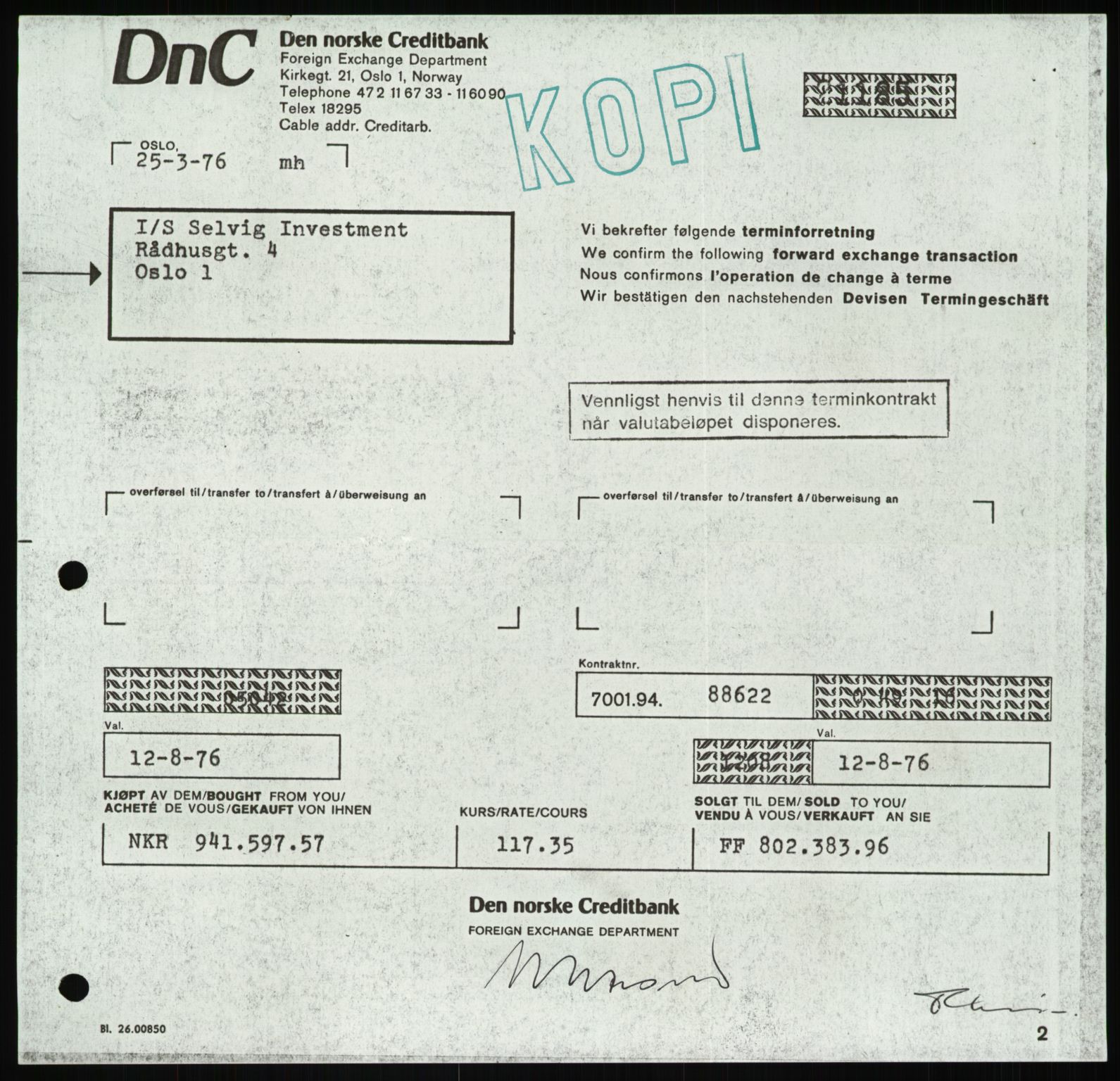 Pa 1503 - Stavanger Drilling AS, AV/SAST-A-101906/D/L0007: Korrespondanse og saksdokumenter, 1974-1981, p. 492