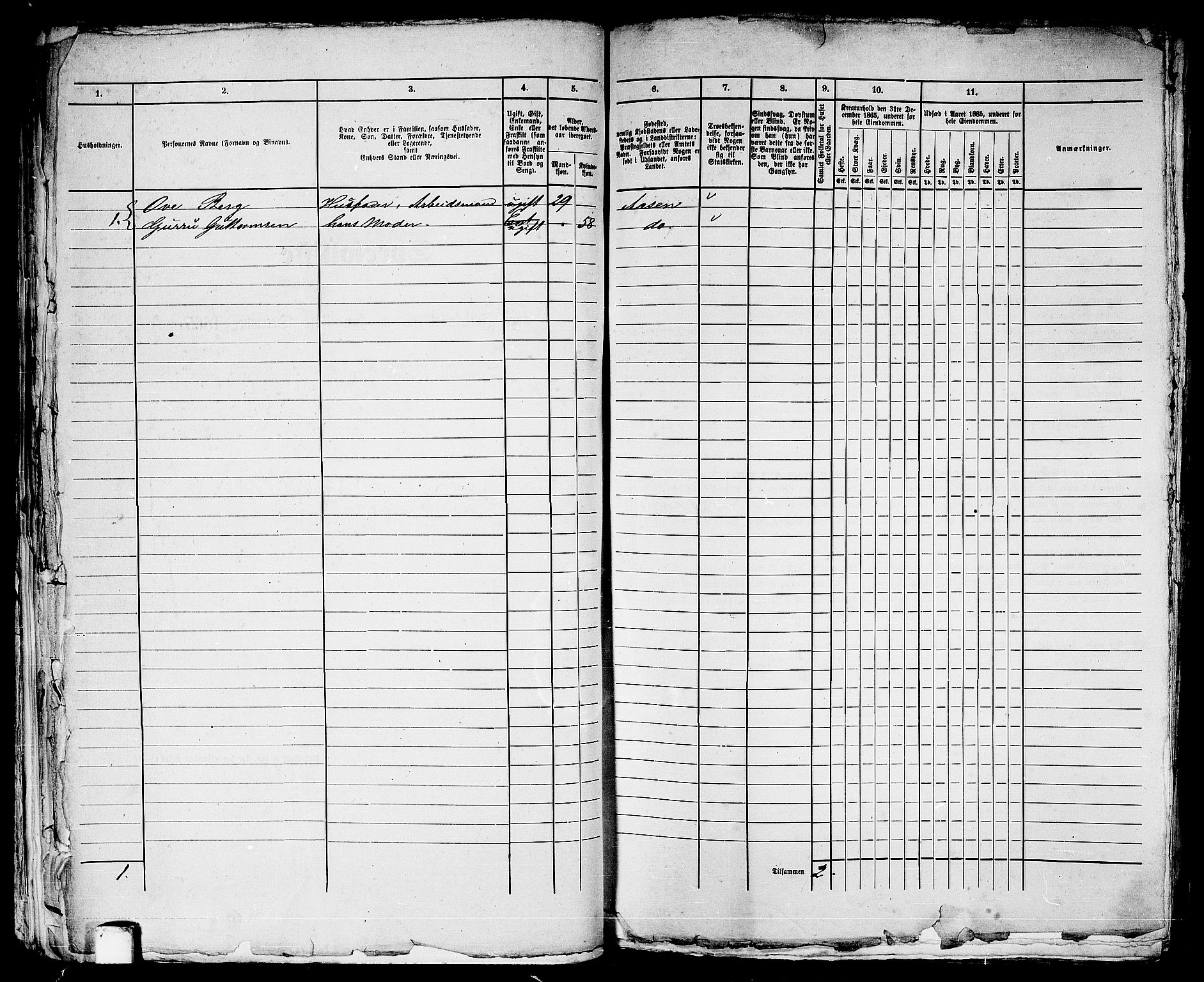 RA, 1865 census for Trondheim, 1865, p. 2180