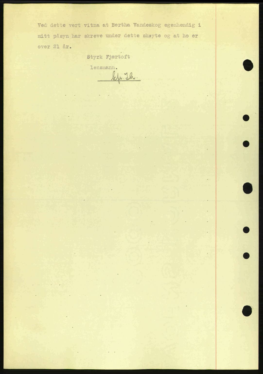 Sunnhordland sorenskrivar, AV/SAB-A-2401: Mortgage book no. A77, 1945-1945, Diary no: : 1072/1945