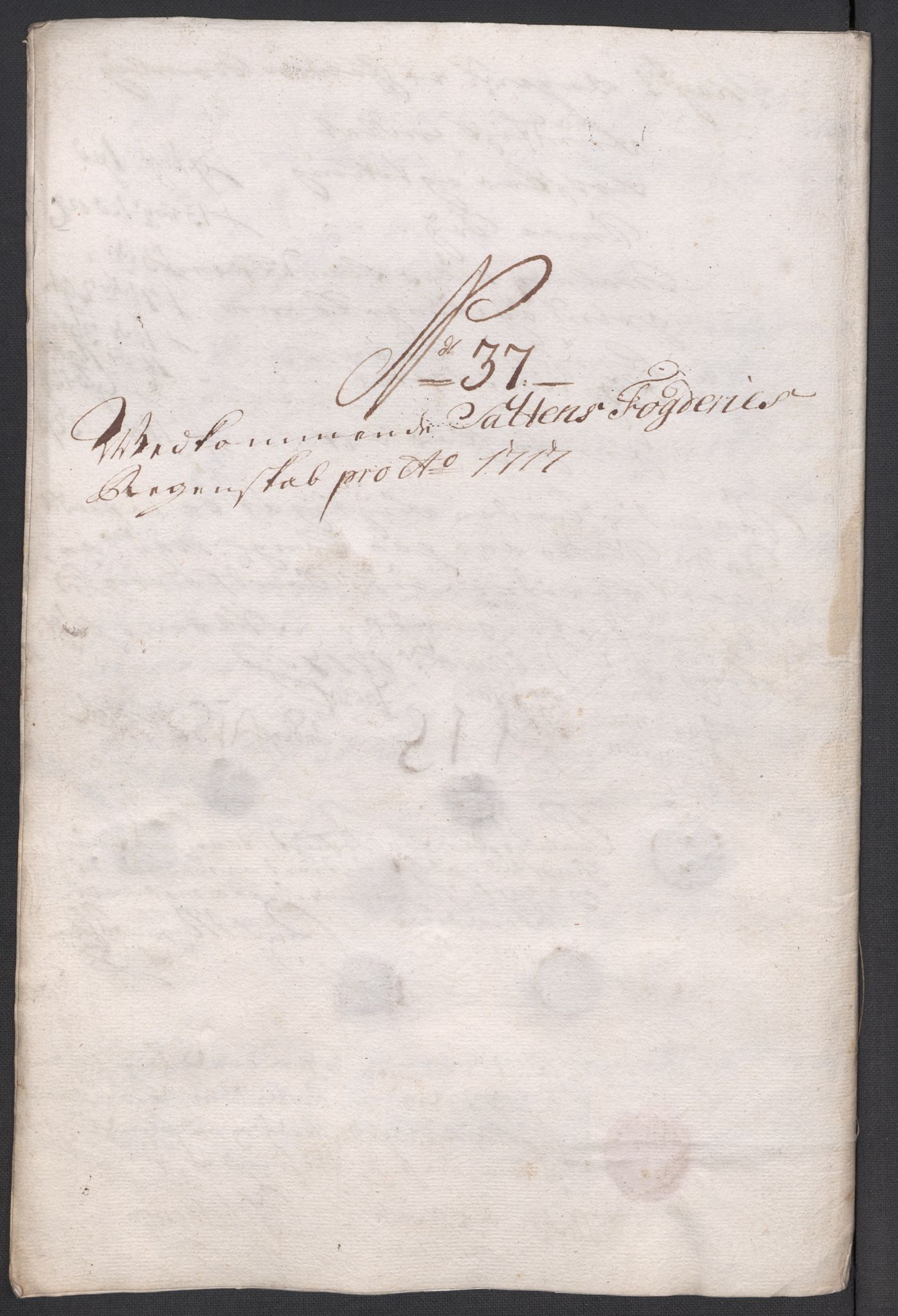 Rentekammeret inntil 1814, Reviderte regnskaper, Fogderegnskap, AV/RA-EA-4092/R66/L4587: Fogderegnskap Salten, 1717, p. 284