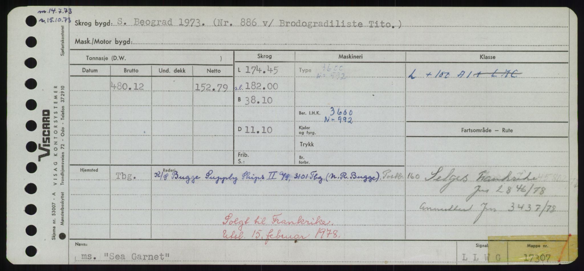 Sjøfartsdirektoratet med forløpere, Skipsmålingen, AV/RA-S-1627/H/Hd/L0032: Fartøy, San-Seve, p. 283