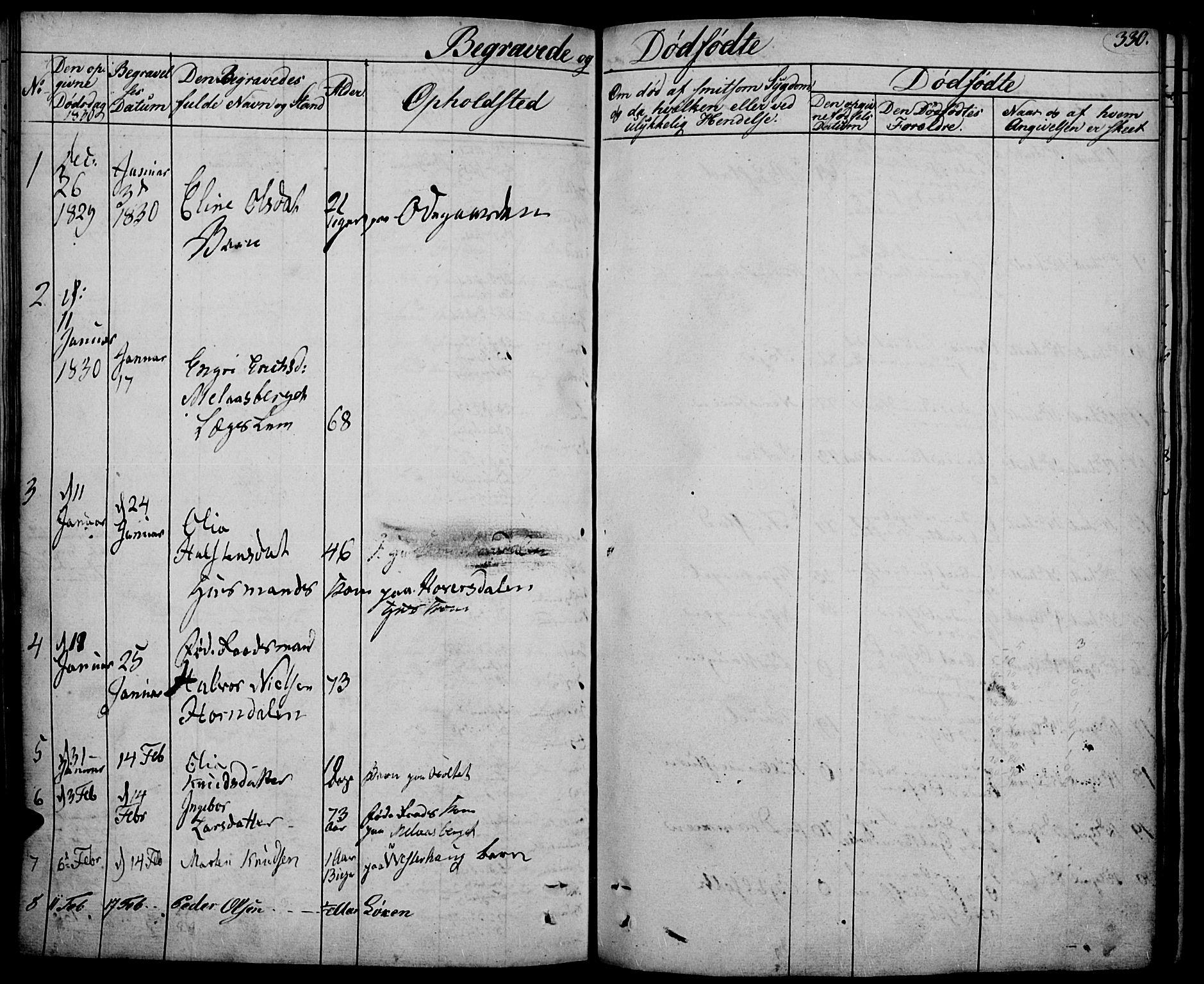 Elverum prestekontor, AV/SAH-PREST-044/H/Ha/Haa/L0008: Parish register (official) no. 8, 1830-1842, p. 330