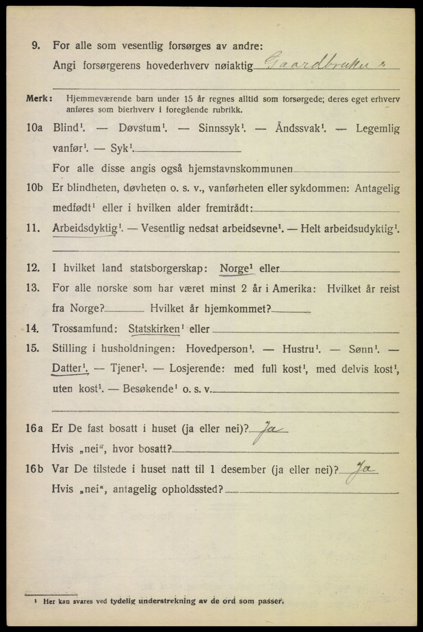 SAK, 1920 census for Randesund, 1920, p. 601