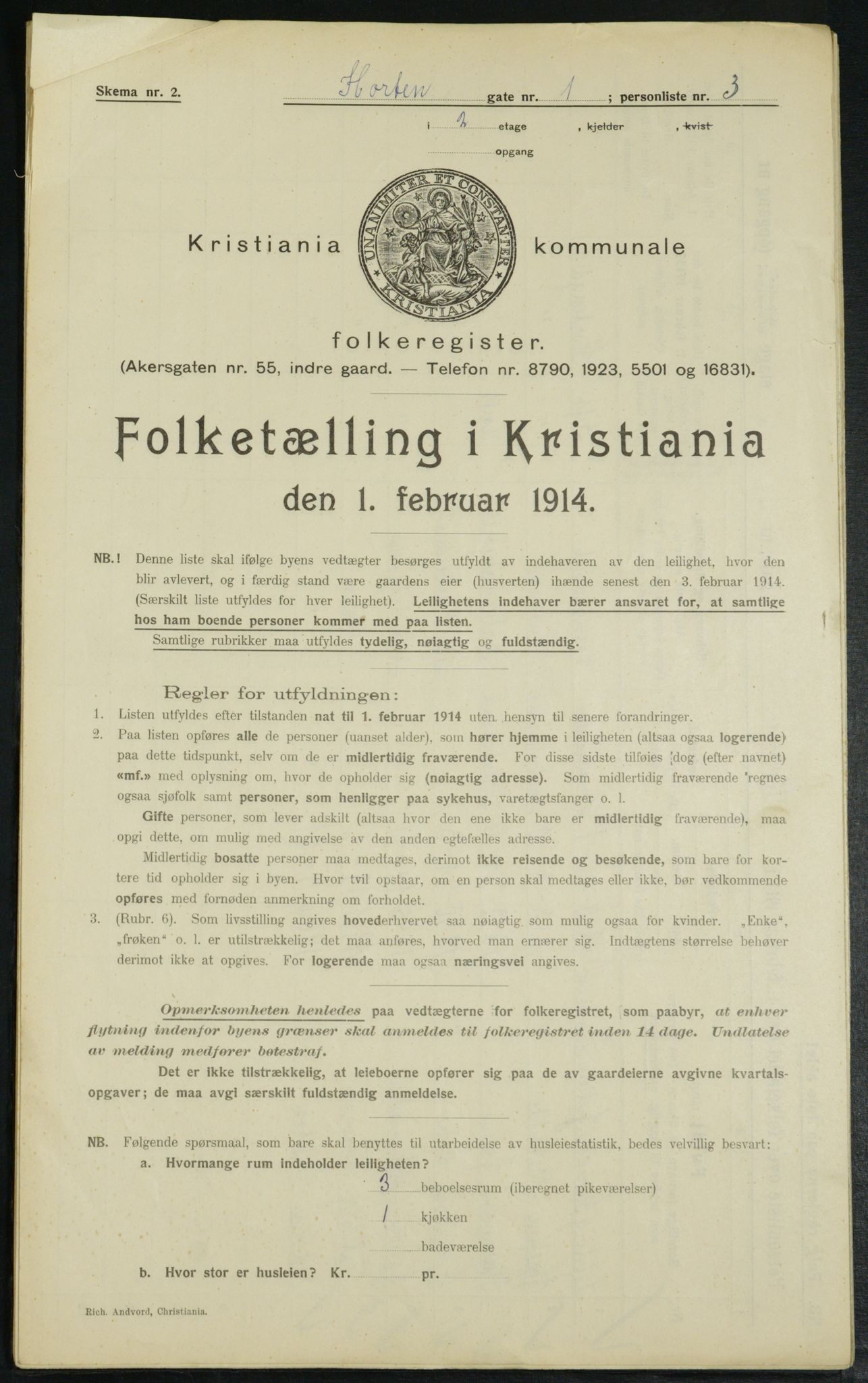 OBA, Municipal Census 1914 for Kristiania, 1914, p. 41450