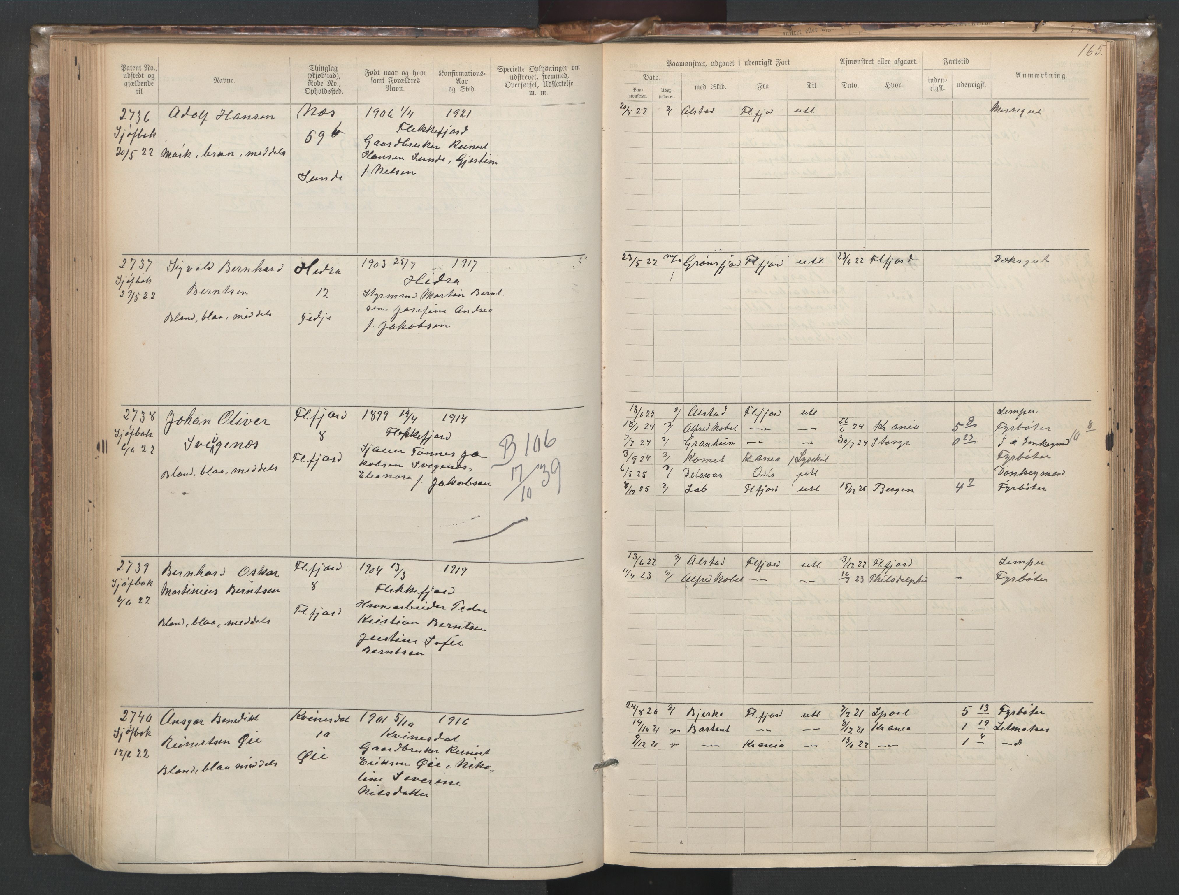 Flekkefjord mønstringskrets, AV/SAK-2031-0018/F/Fa/L0003: Annotasjonsrulle nr 1921-2963 med register, N-3, 1892-1948, p. 197