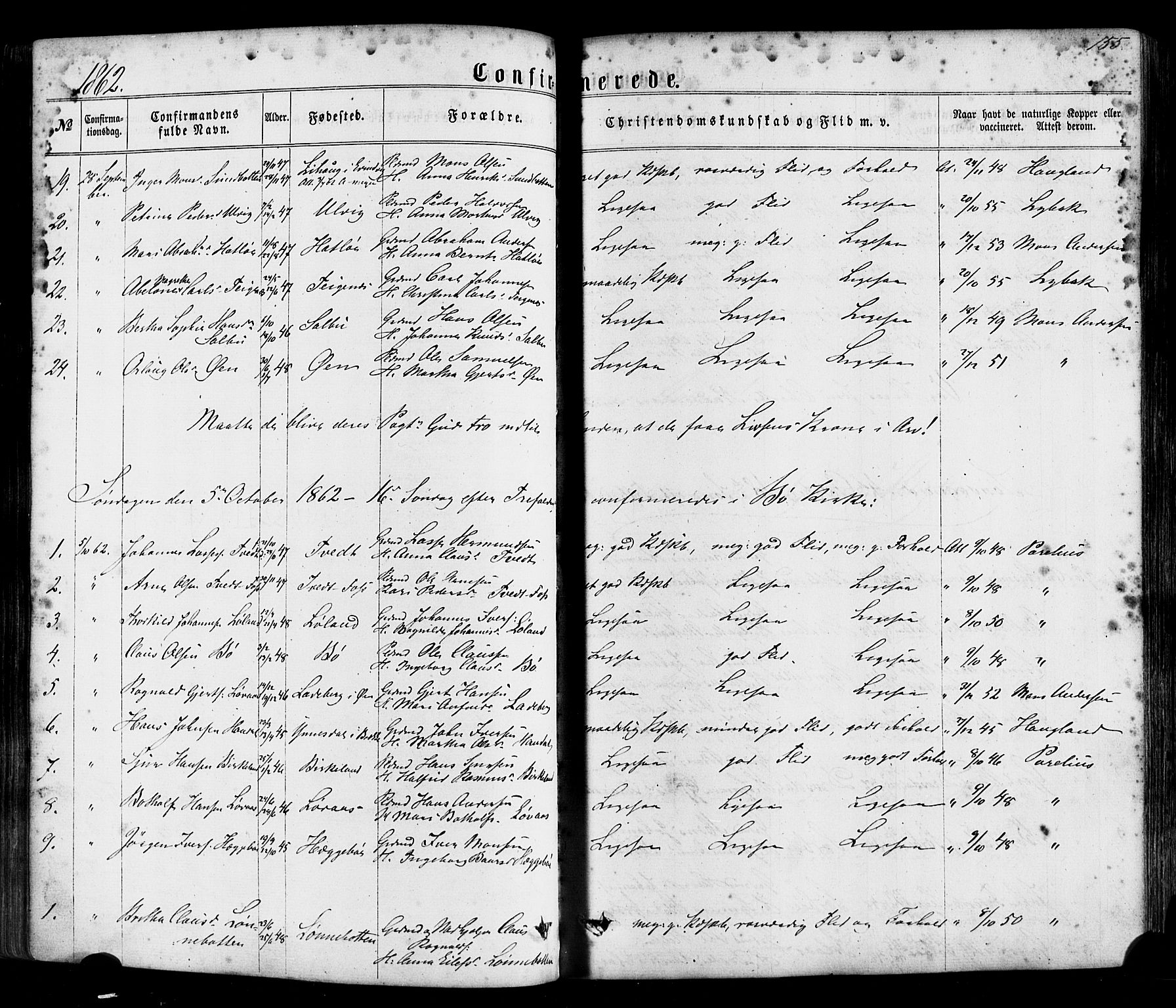 Hyllestad sokneprestembete, AV/SAB-A-80401: Parish register (official) no. A 1, 1861-1886, p. 155