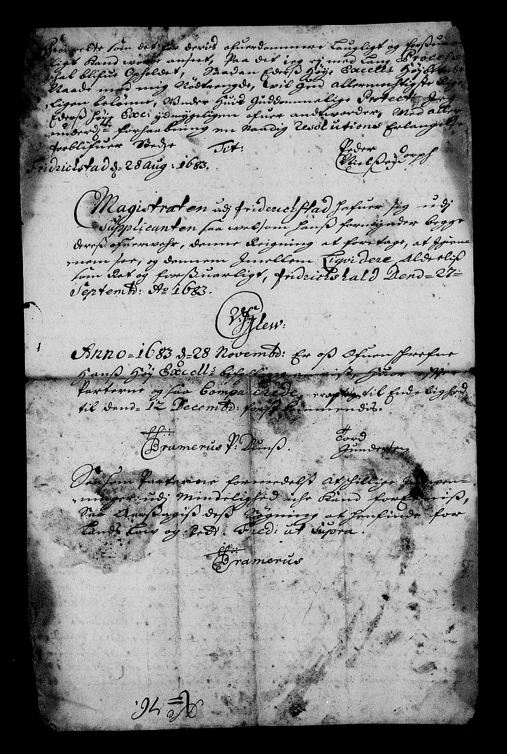 Stattholderembetet 1572-1771, RA/EA-2870/Af/L0001: Avskrifter av vedlegg til originale supplikker, nummerert i samsvar med supplikkbøkene, 1683-1687, p. 8