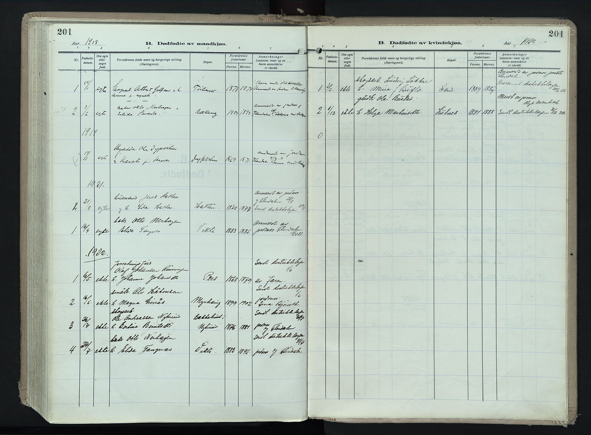 Trysil prestekontor, AV/SAH-PREST-046/H/Ha/Haa/L0017: Parish register (official) no. 17, 1918-1936, p. 201