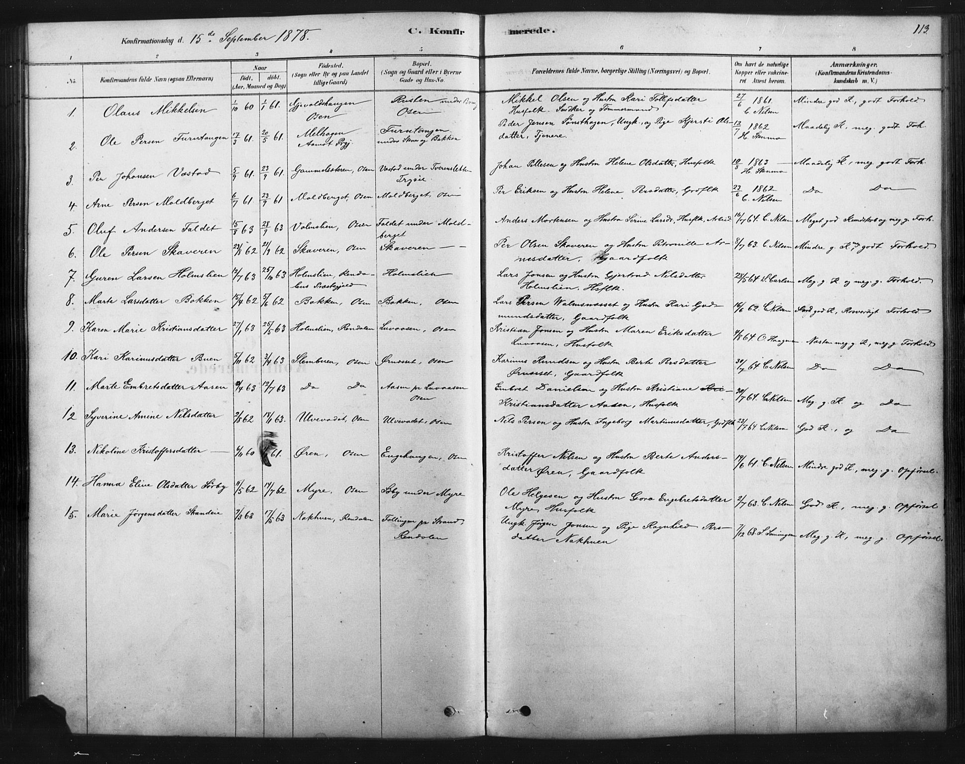 Åmot prestekontor, Hedmark, SAH/PREST-056/H/Ha/Haa/L0012: Parish register (official) no. 12, 1878-1901, p. 113