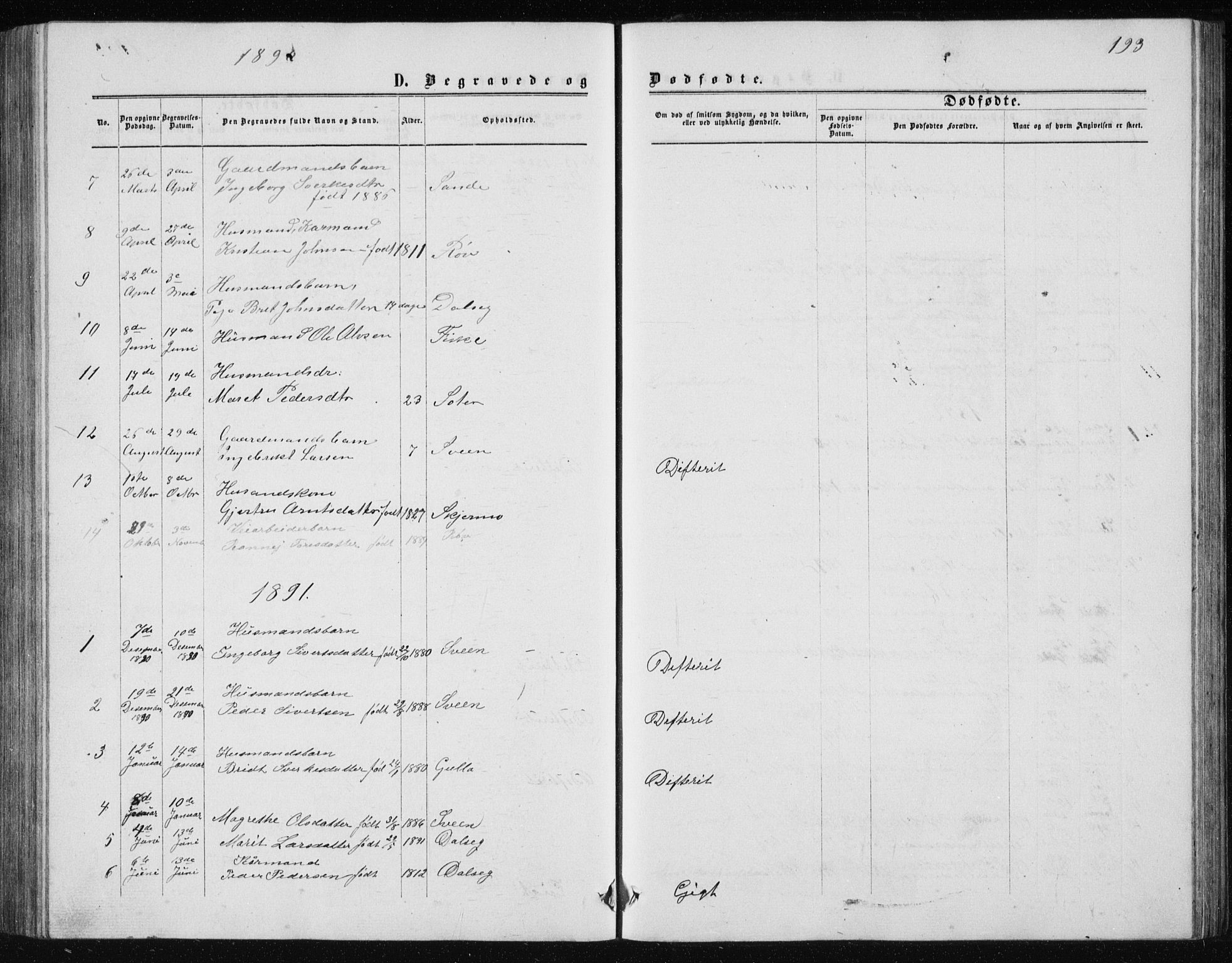 Ministerialprotokoller, klokkerbøker og fødselsregistre - Møre og Romsdal, AV/SAT-A-1454/597/L1064: Parish register (copy) no. 597C01, 1866-1898, p. 193