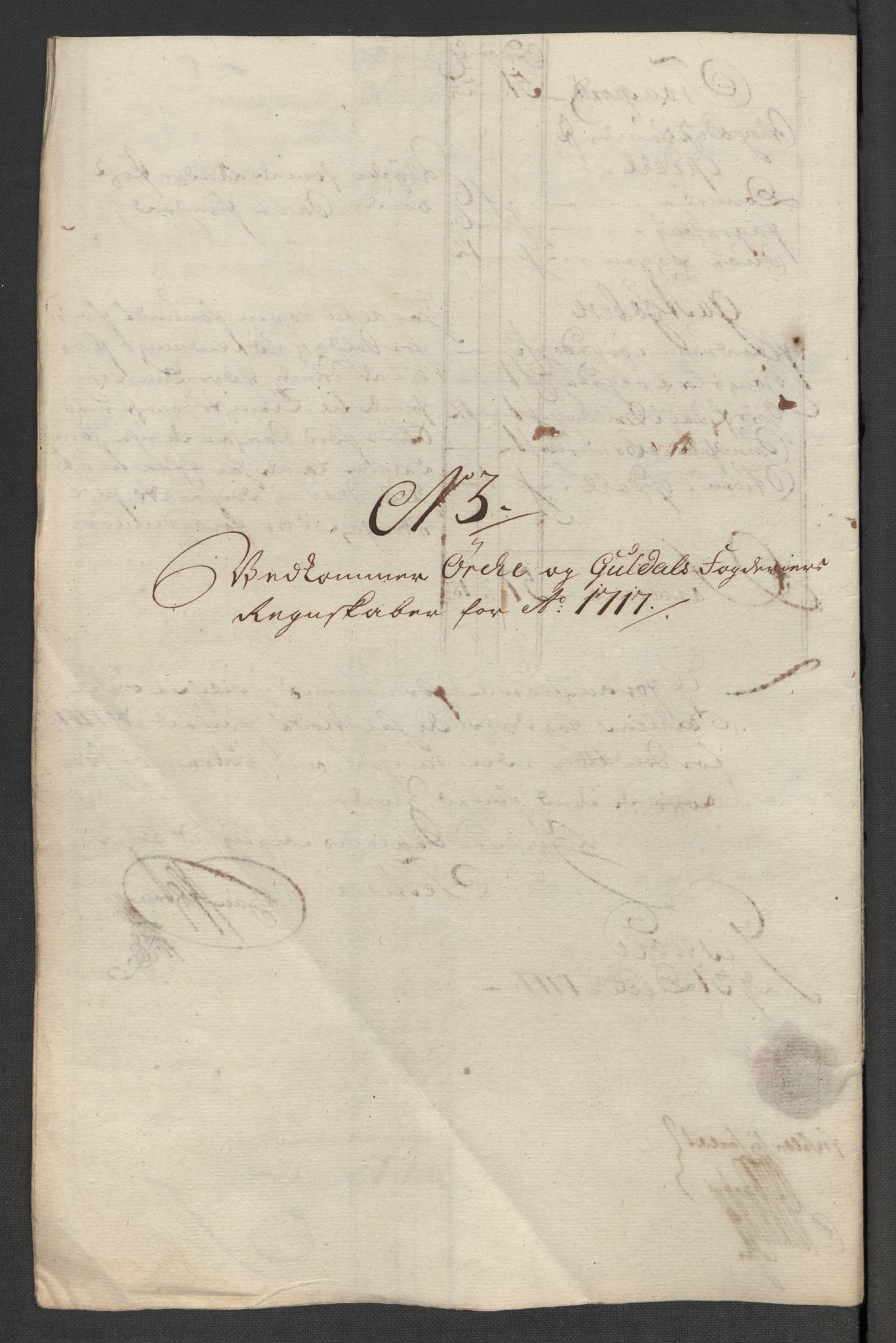 Rentekammeret inntil 1814, Reviderte regnskaper, Fogderegnskap, RA/EA-4092/R60/L3969: Fogderegnskap Orkdal og Gauldal, 1717, p. 122