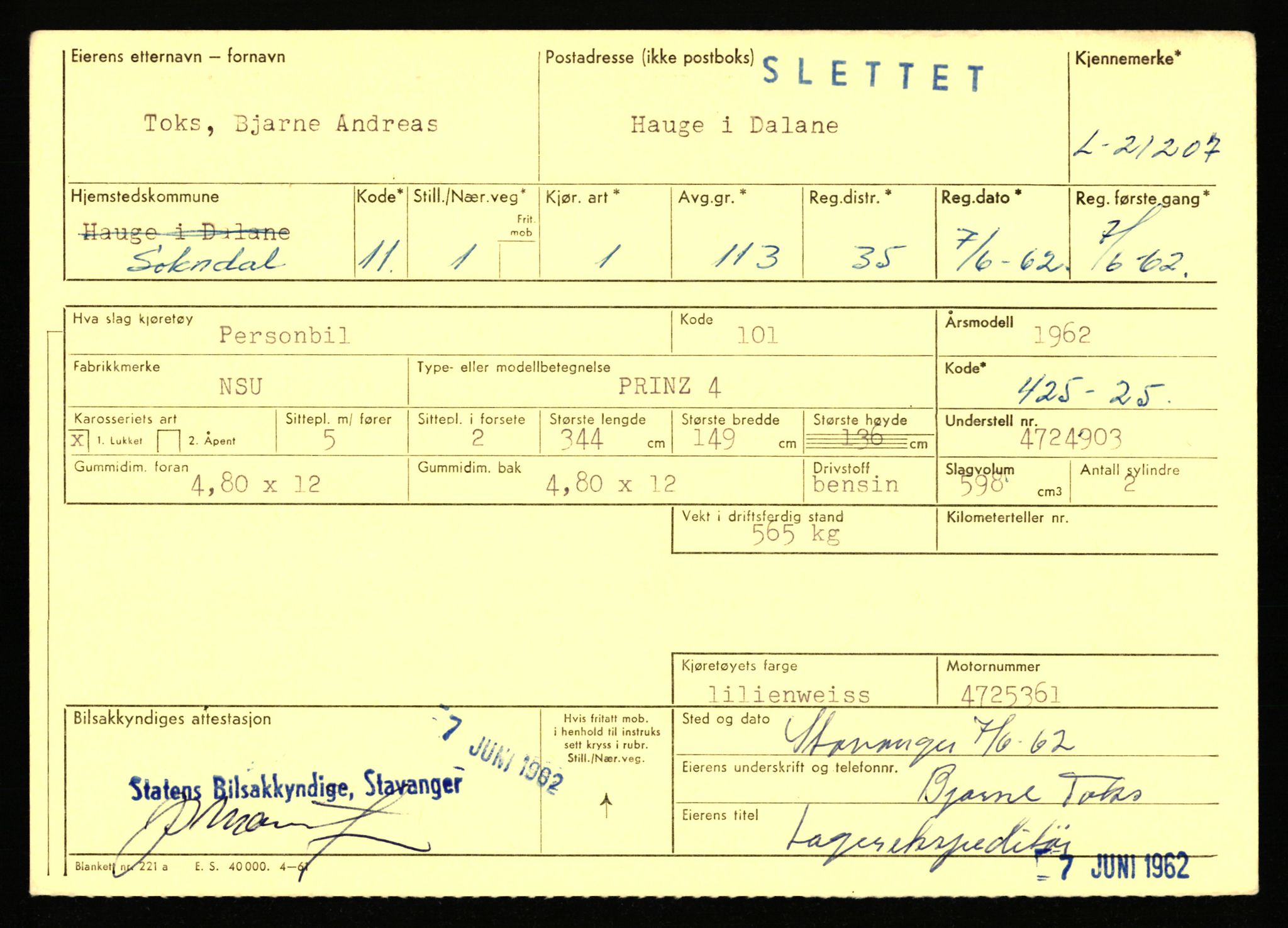 Stavanger trafikkstasjon, AV/SAST-A-101942/0/F/L0037: L-20500 - L-21499, 1930-1971, p. 1861