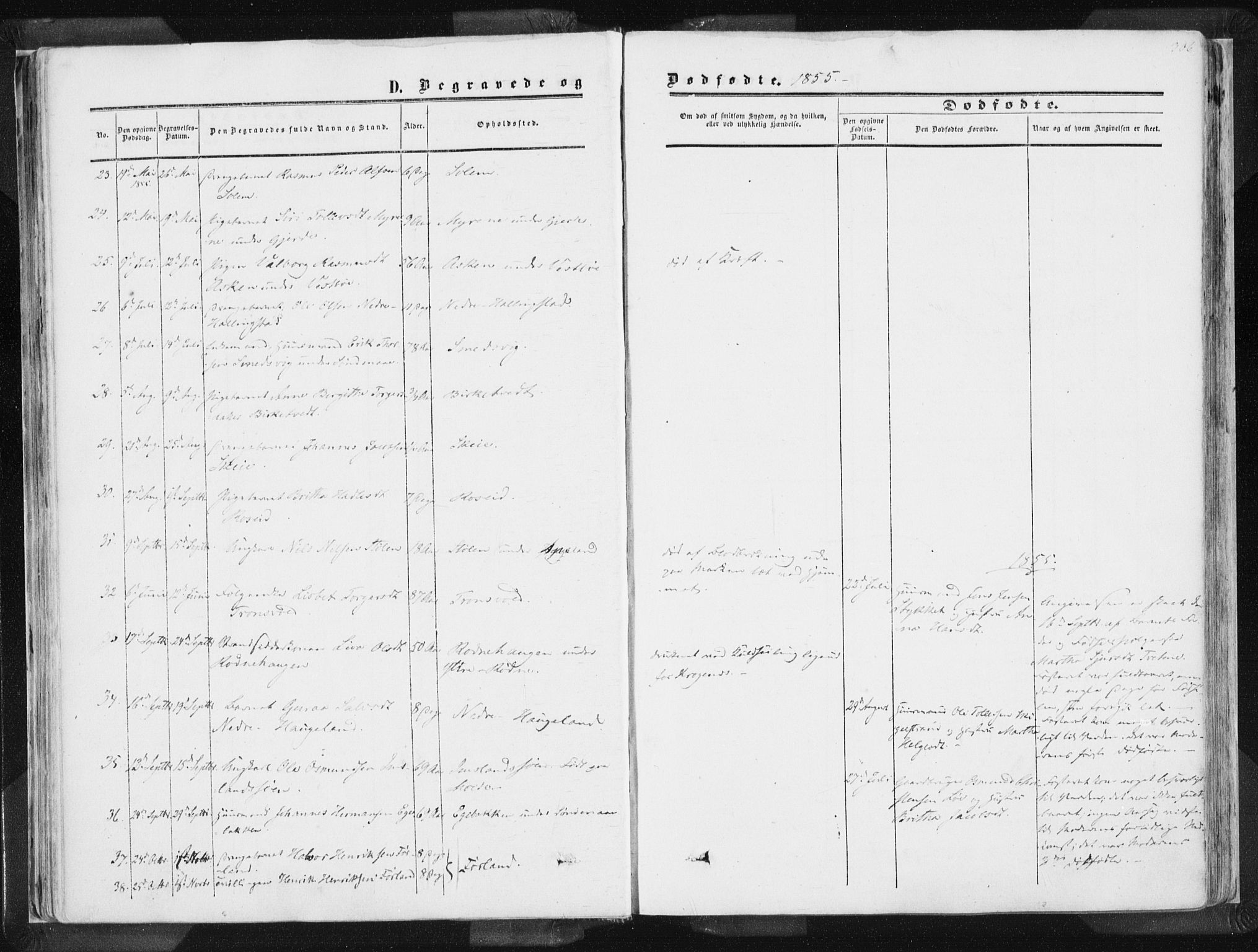 Vikedal sokneprestkontor, SAST/A-101840/01/IV: Parish register (official) no. A 6.2, 1851-1867, p. 306
