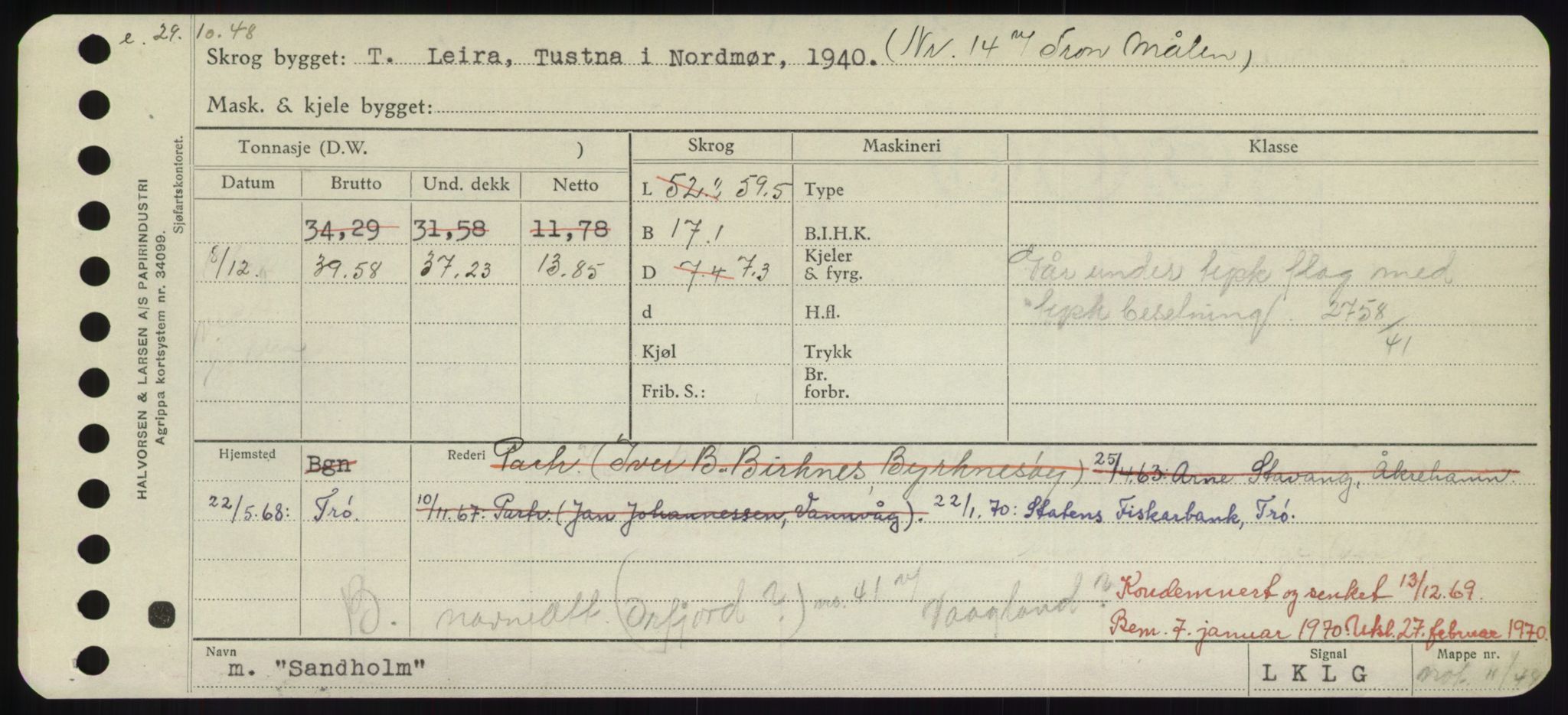 Sjøfartsdirektoratet med forløpere, Skipsmålingen, RA/S-1627/H/Hd/L0032: Fartøy, San-Seve, p. 63