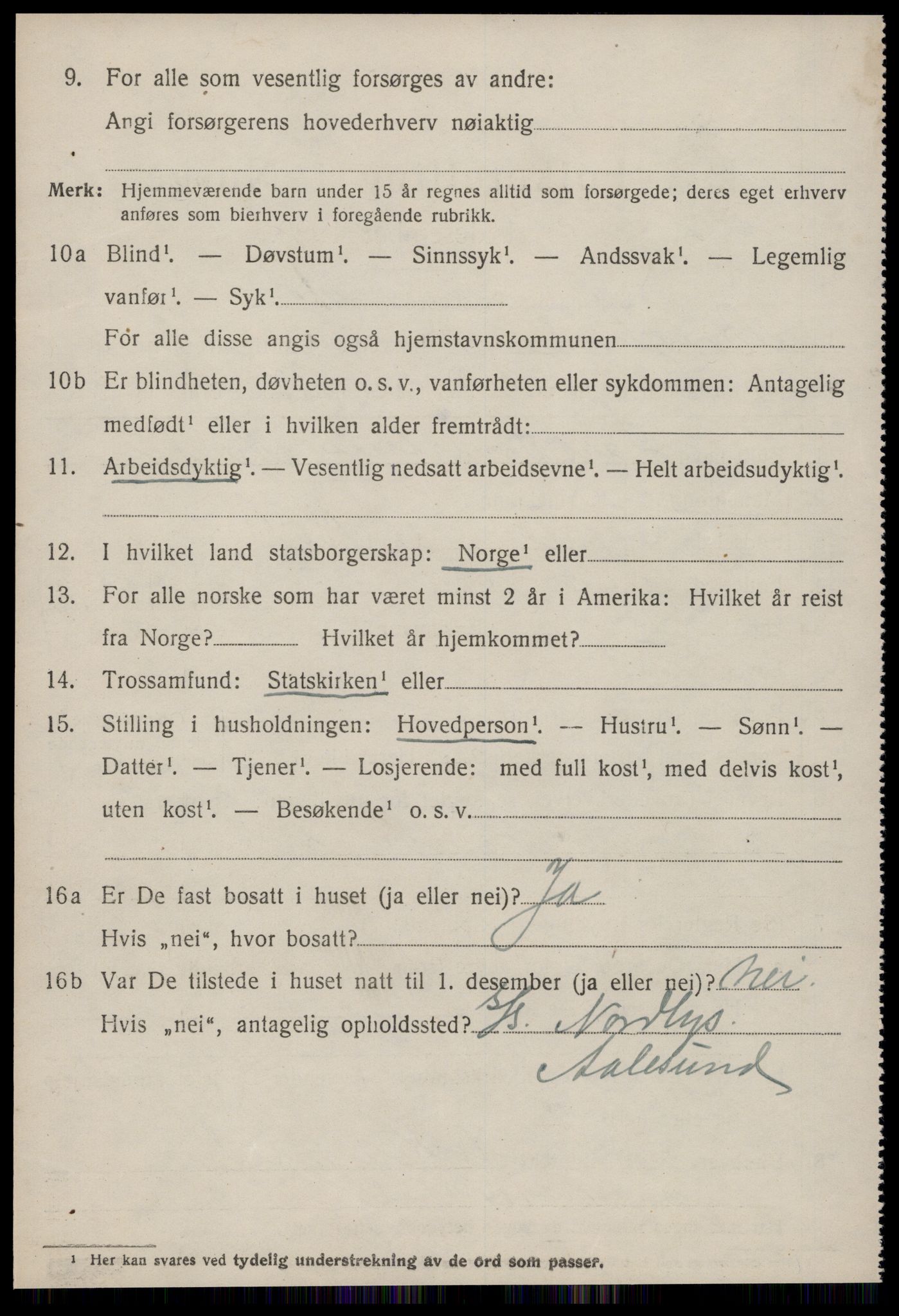 SAT, 1920 census for Borgund, 1920, p. 5773