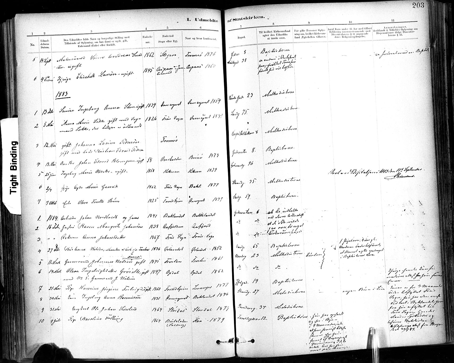 Ministerialprotokoller, klokkerbøker og fødselsregistre - Sør-Trøndelag, SAT/A-1456/602/L0120: Parish register (official) no. 602A18, 1880-1913, p. 203