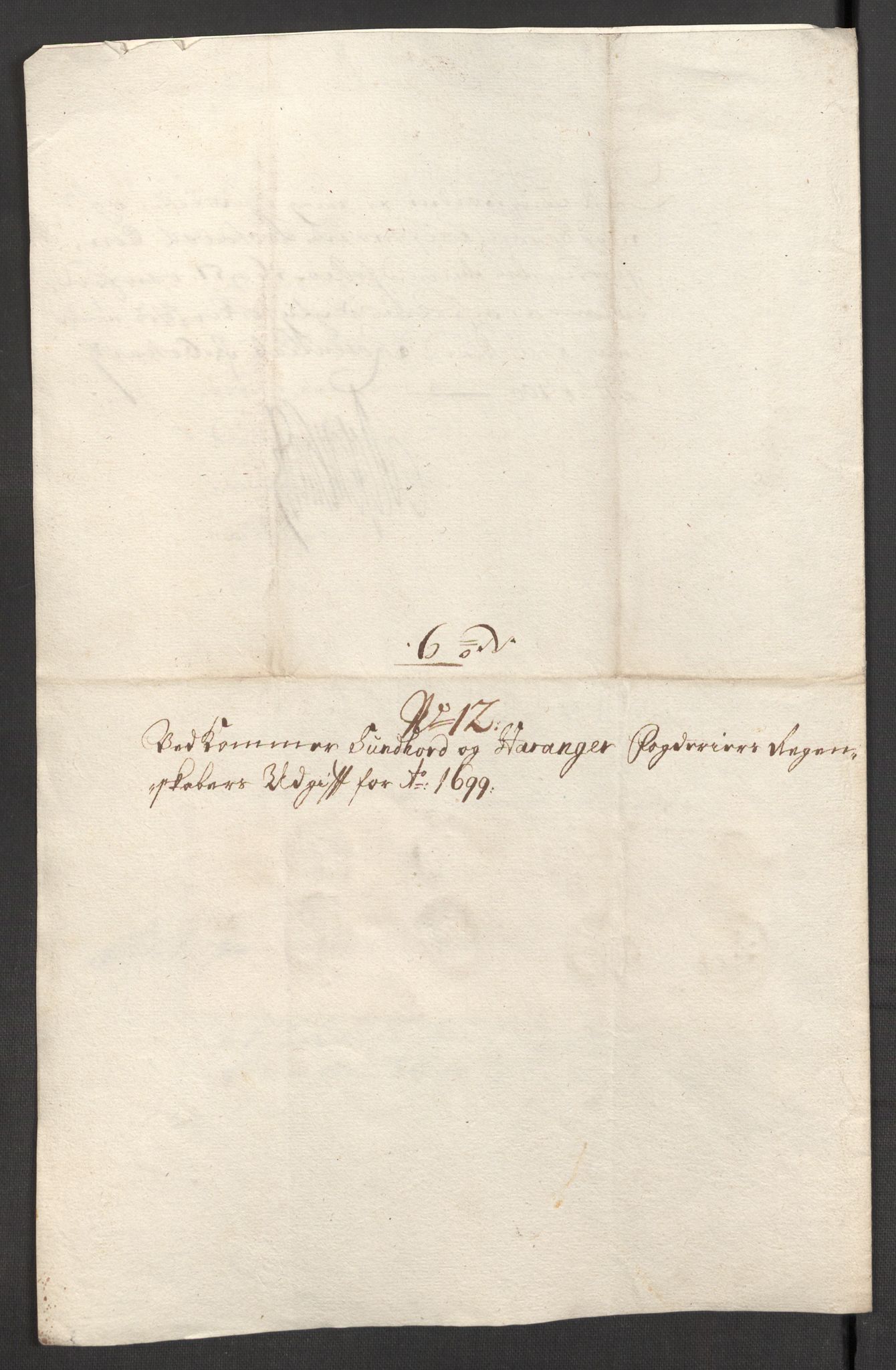 Rentekammeret inntil 1814, Reviderte regnskaper, Fogderegnskap, AV/RA-EA-4092/R48/L2978: Fogderegnskap Sunnhordland og Hardanger, 1699, p. 402