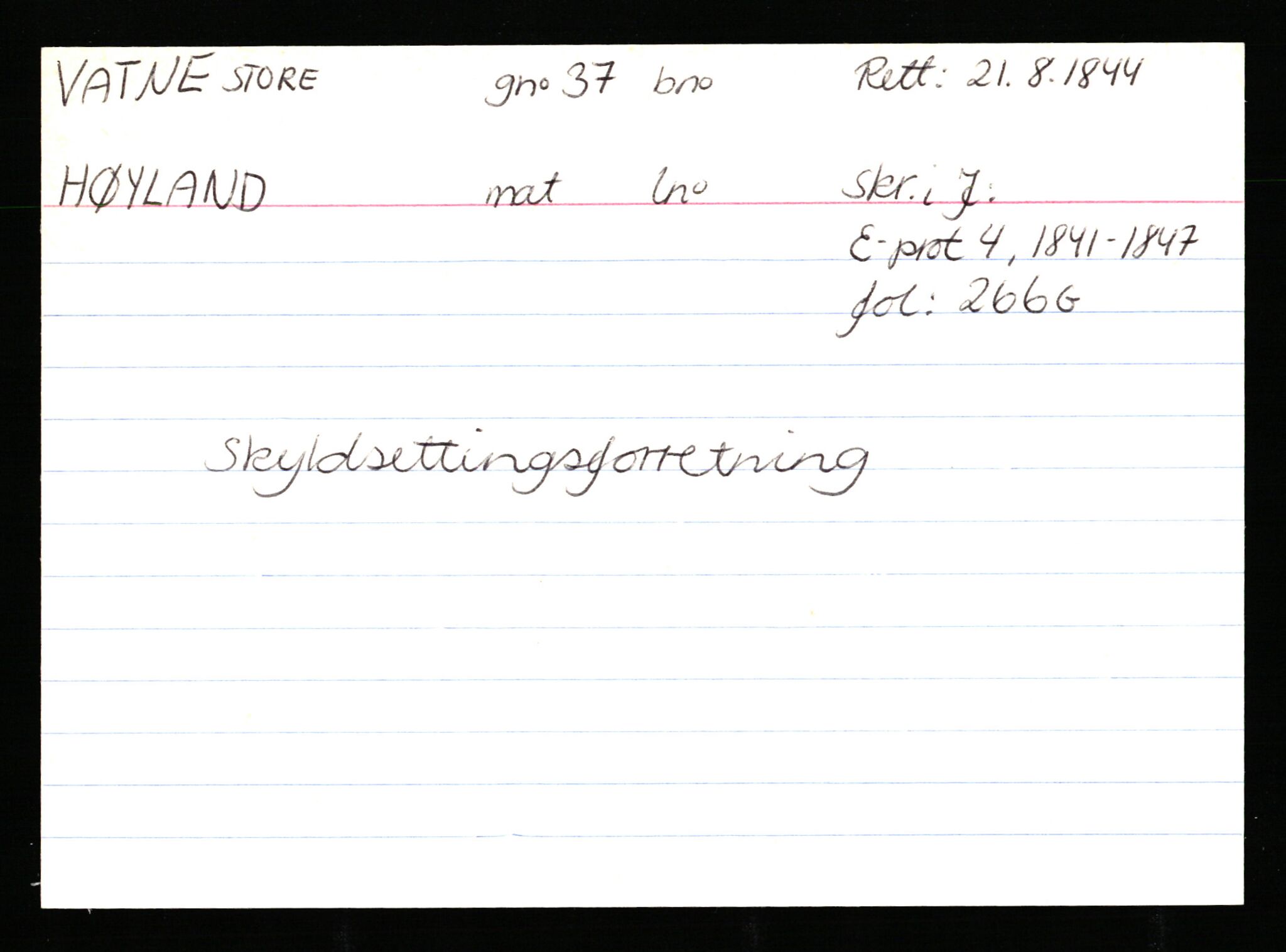 Statsarkivet i Stavanger, AV/SAST-A-101971/03/Y/Ym/L0065: Åstedskort sortert etter gårdsnavn: Vatland - Vervig, 1600-1950, p. 33
