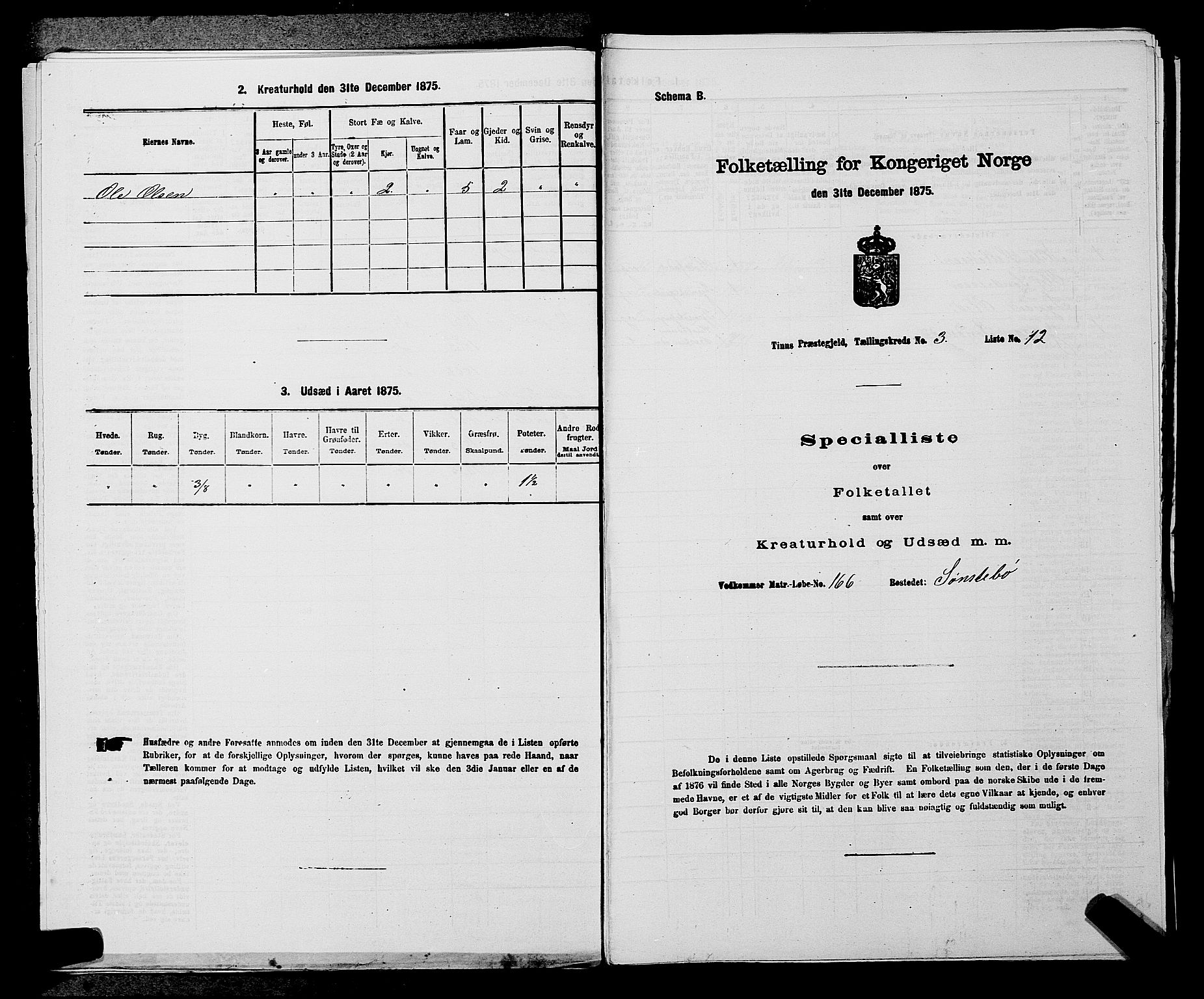 SAKO, 1875 census for 0826P Tinn, 1875, p. 361