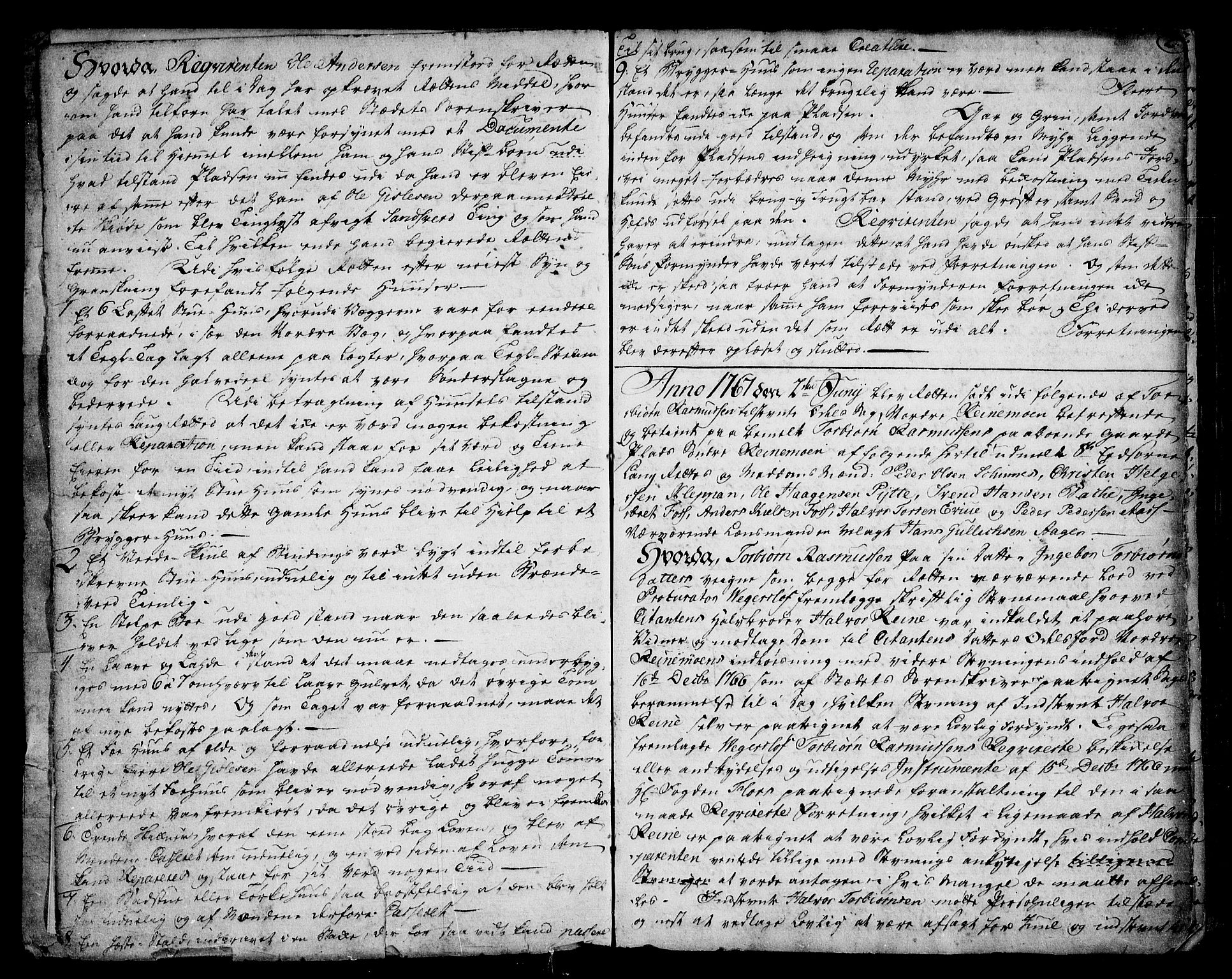 Numedal og Sandsvær sorenskriveri, AV/SAKO-A-128/F/Fa/Faa/L0096: Tingbok for Sandsvær, 1767-1780, p. 2