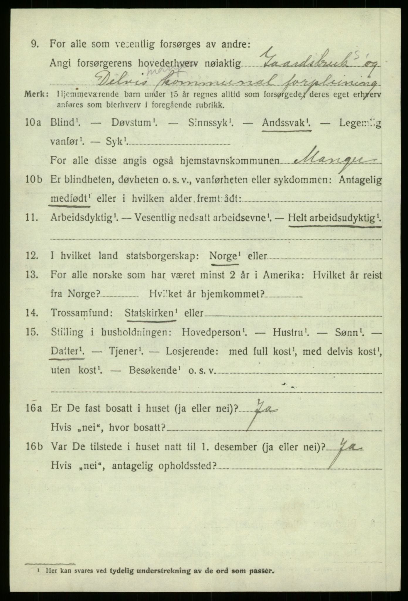 SAB, 1920 census for Manger, 1920, p. 8471