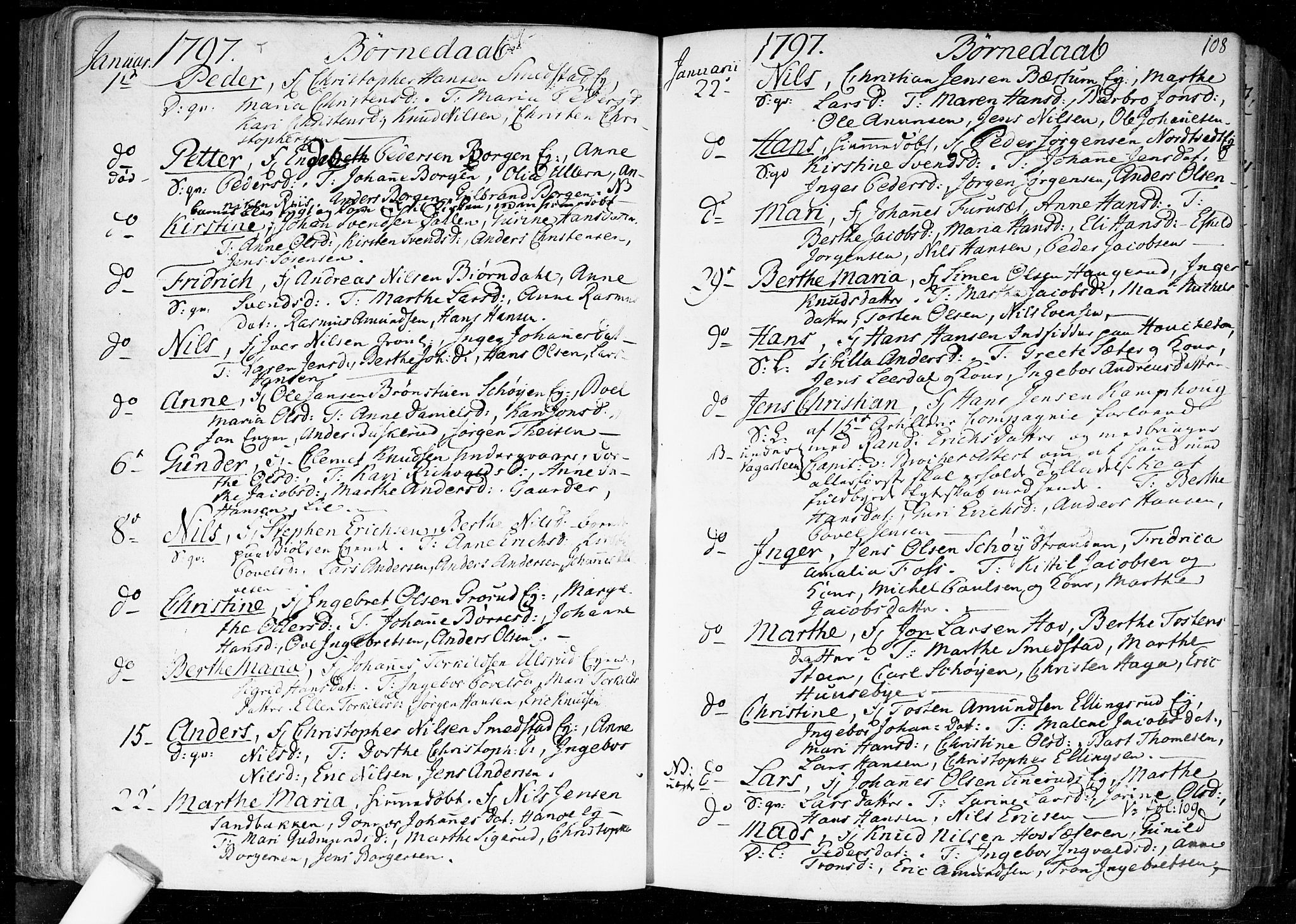 Aker prestekontor kirkebøker, SAO/A-10861/F/L0010: Parish register (official) no. 10, 1786-1809, p. 108