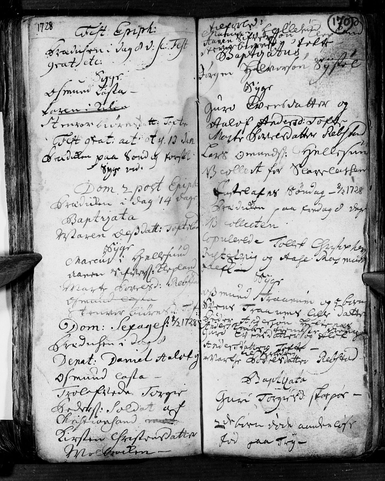 Søgne sokneprestkontor, AV/SAK-1111-0037/F/Fa/Fab/L0001: Parish register (official) no. A 1, 1716-1740, p. 170