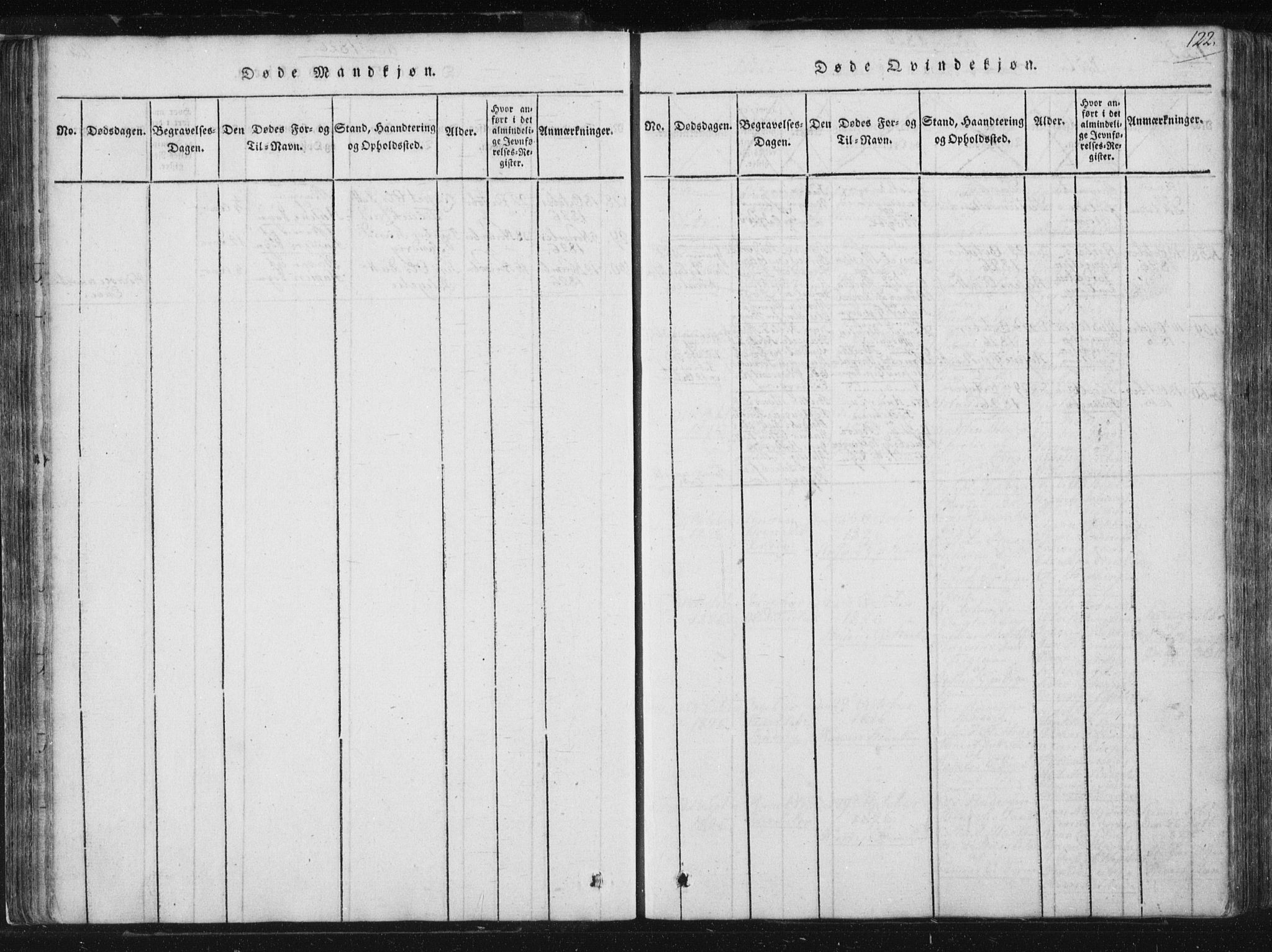 Hamre sokneprestembete, SAB/A-75501/H/Ha/Haa/Haaa/L0010: Parish register (official) no. A 10, 1816-1826, p. 122
