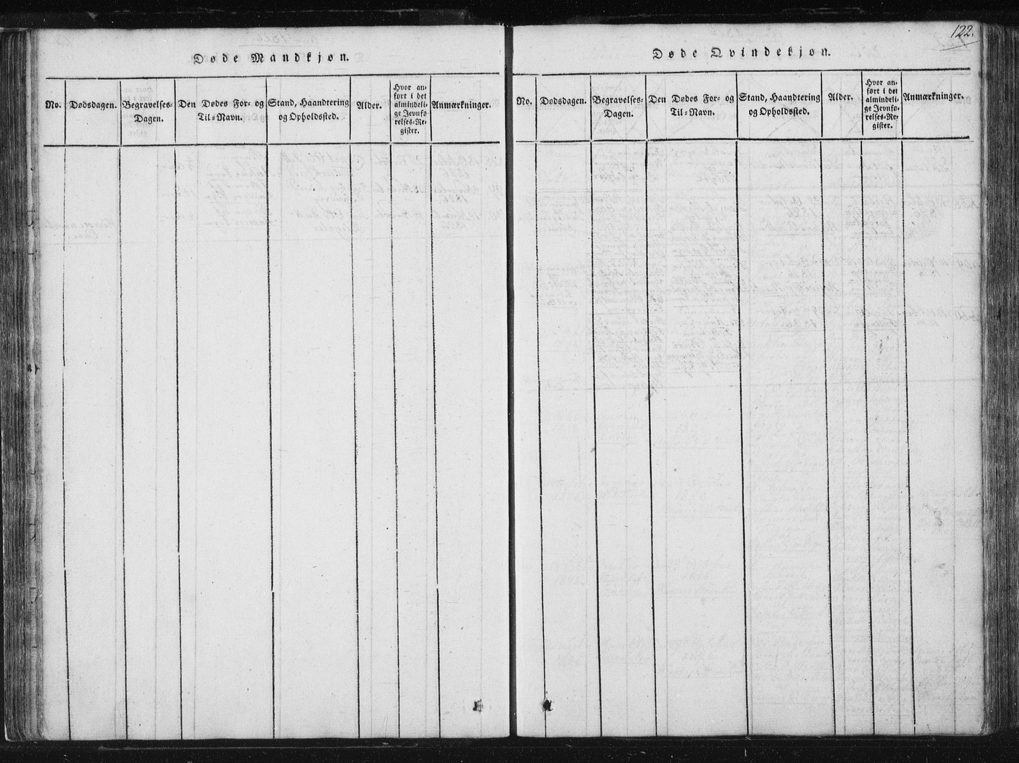 Hamre sokneprestembete, AV/SAB-A-75501/H/Ha/Haa/Haaa/L0010: Parish register (official) no. A 10, 1816-1826, p. 122