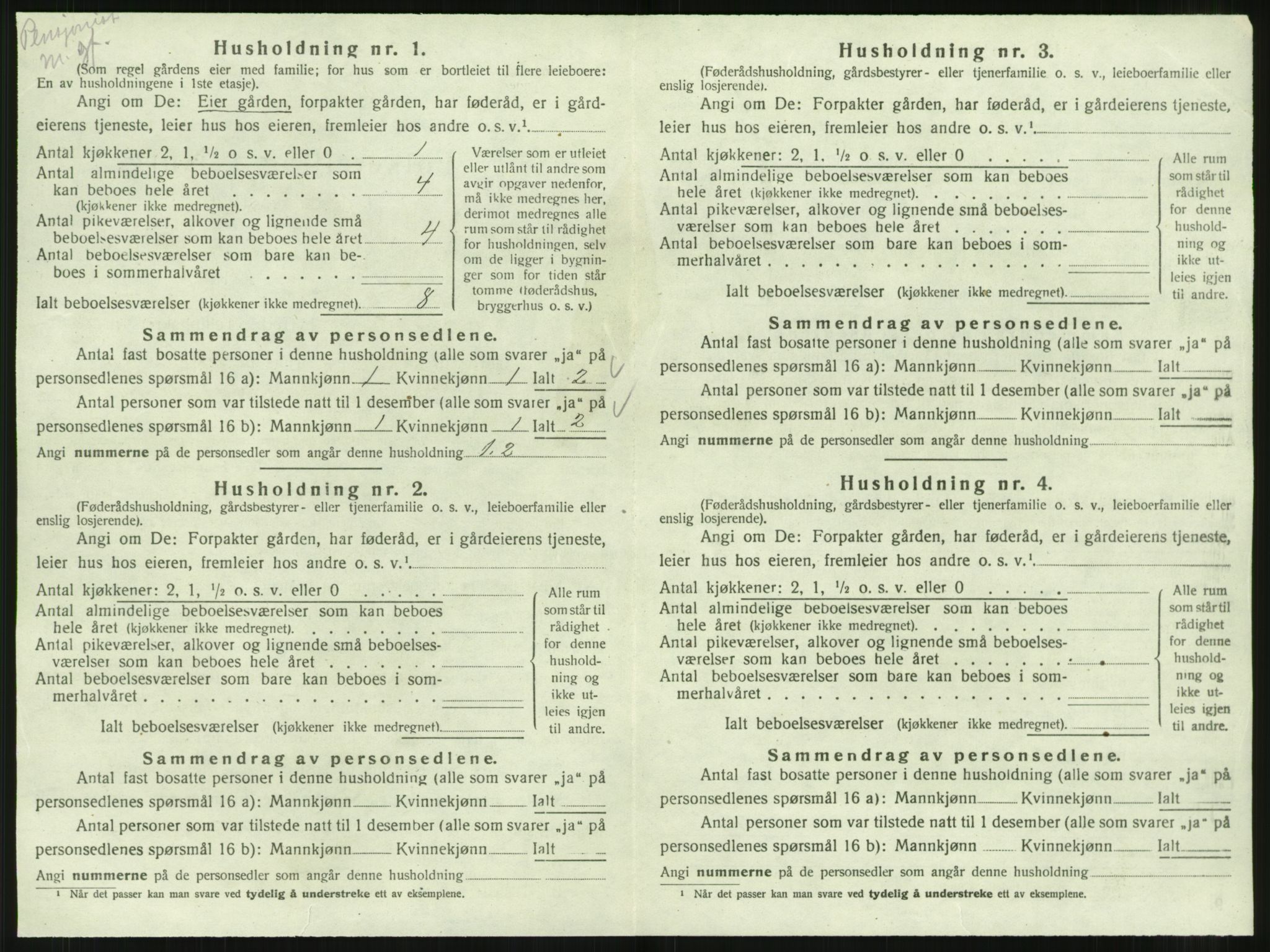 SAT, 1920 census for Snåsa, 1920, p. 1041