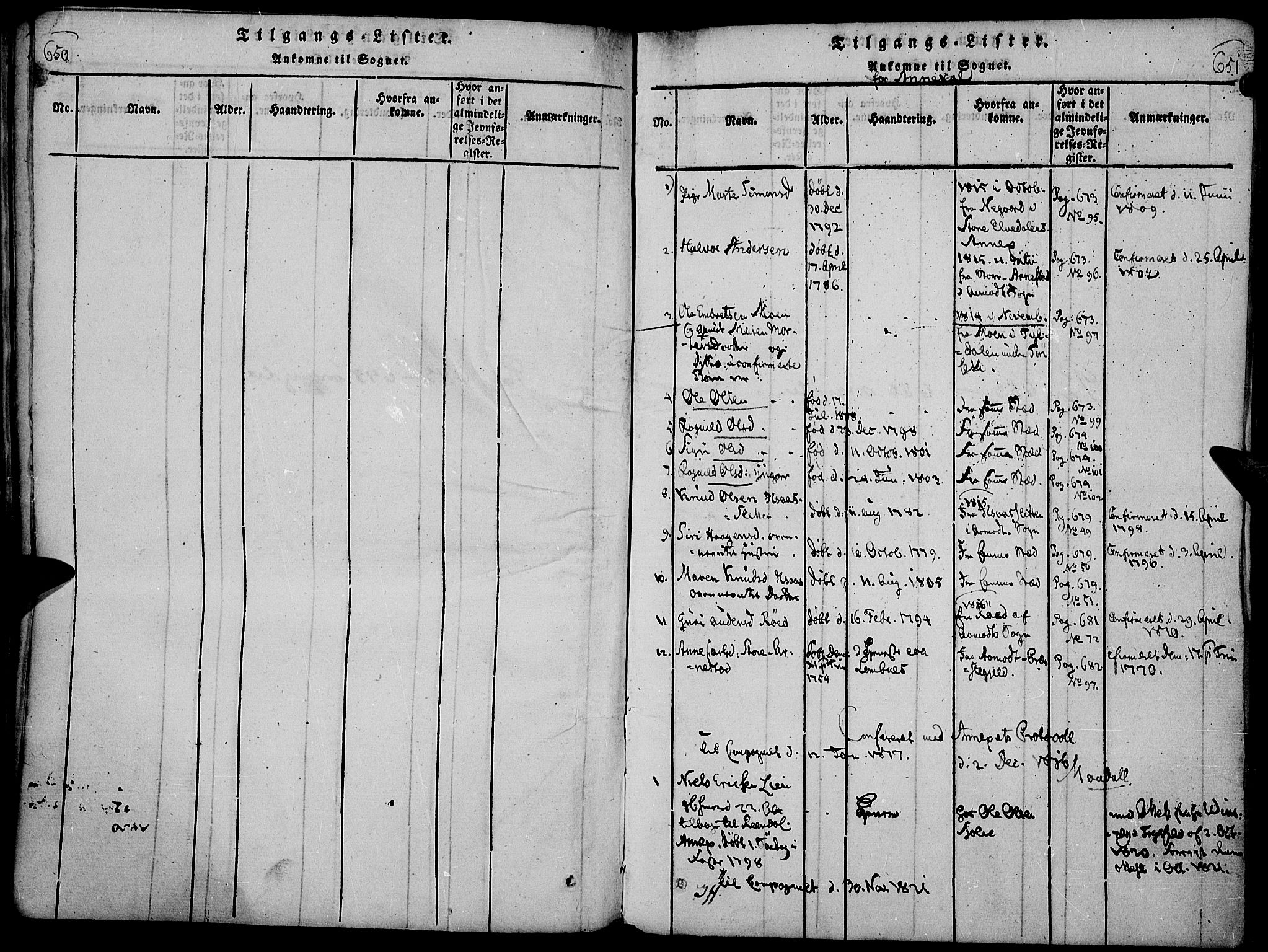 Rendalen prestekontor, AV/SAH-PREST-054/H/Ha/Haa/L0003: Parish register (official) no. 3, 1815-1829, p. 650-651