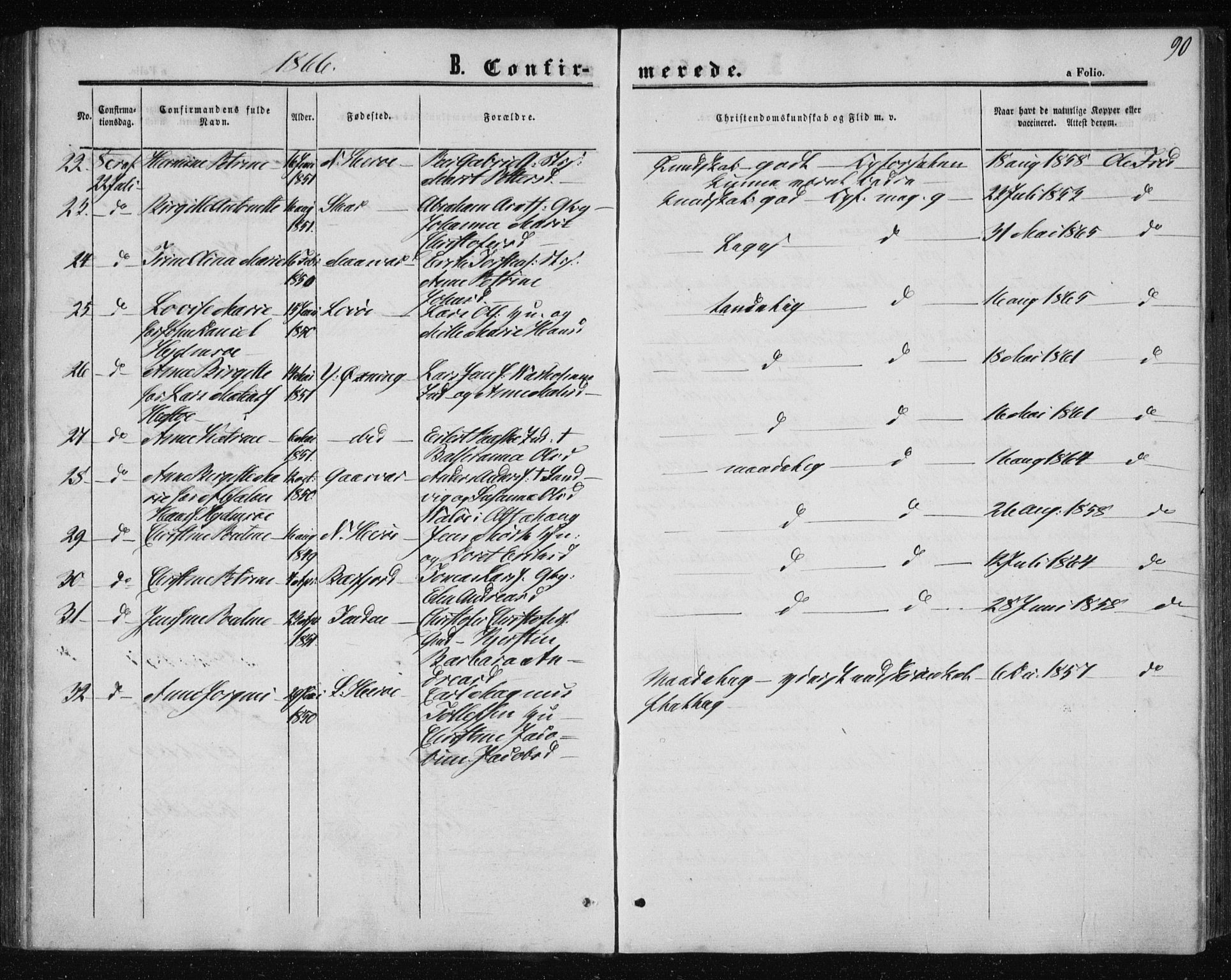 Ministerialprotokoller, klokkerbøker og fødselsregistre - Nordland, AV/SAT-A-1459/834/L0505: Parish register (official) no. 834A03, 1862-1871, p. 90