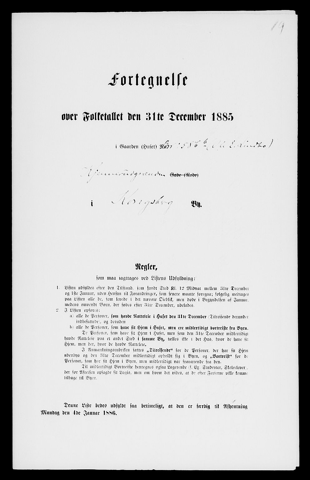 SAKO, 1885 census for 0604 Kongsberg, 1885, p. 1359