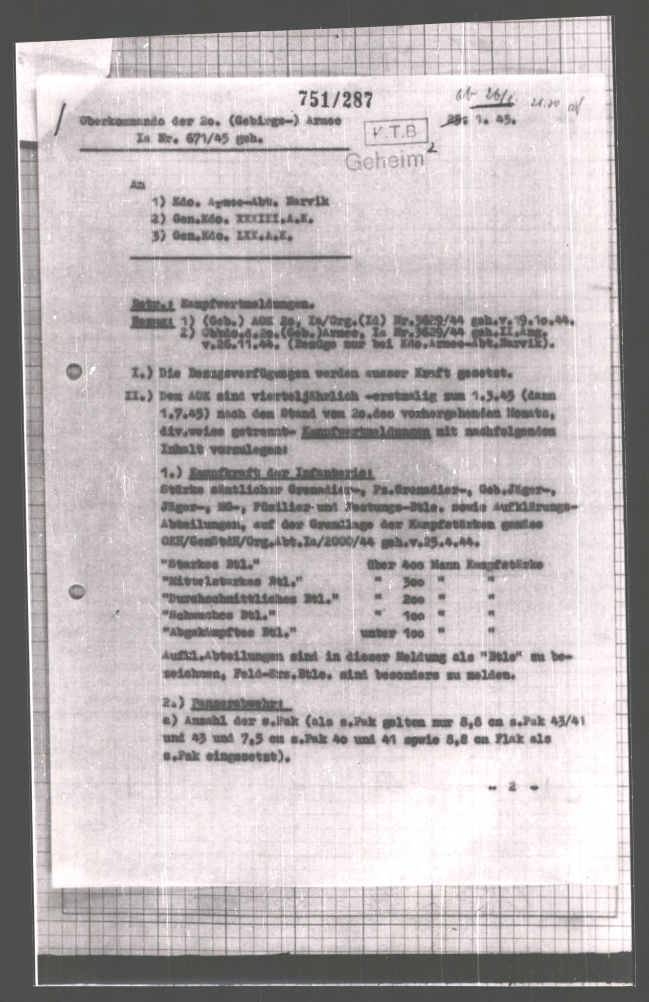 Forsvarets Overkommando. 2 kontor. Arkiv 11.4. Spredte tyske arkivsaker, AV/RA-RAFA-7031/D/Dar/Dara/L0006: Krigsdagbøker for 20. Gebirgs-Armee-Oberkommando (AOK 20), 1945, p. 819