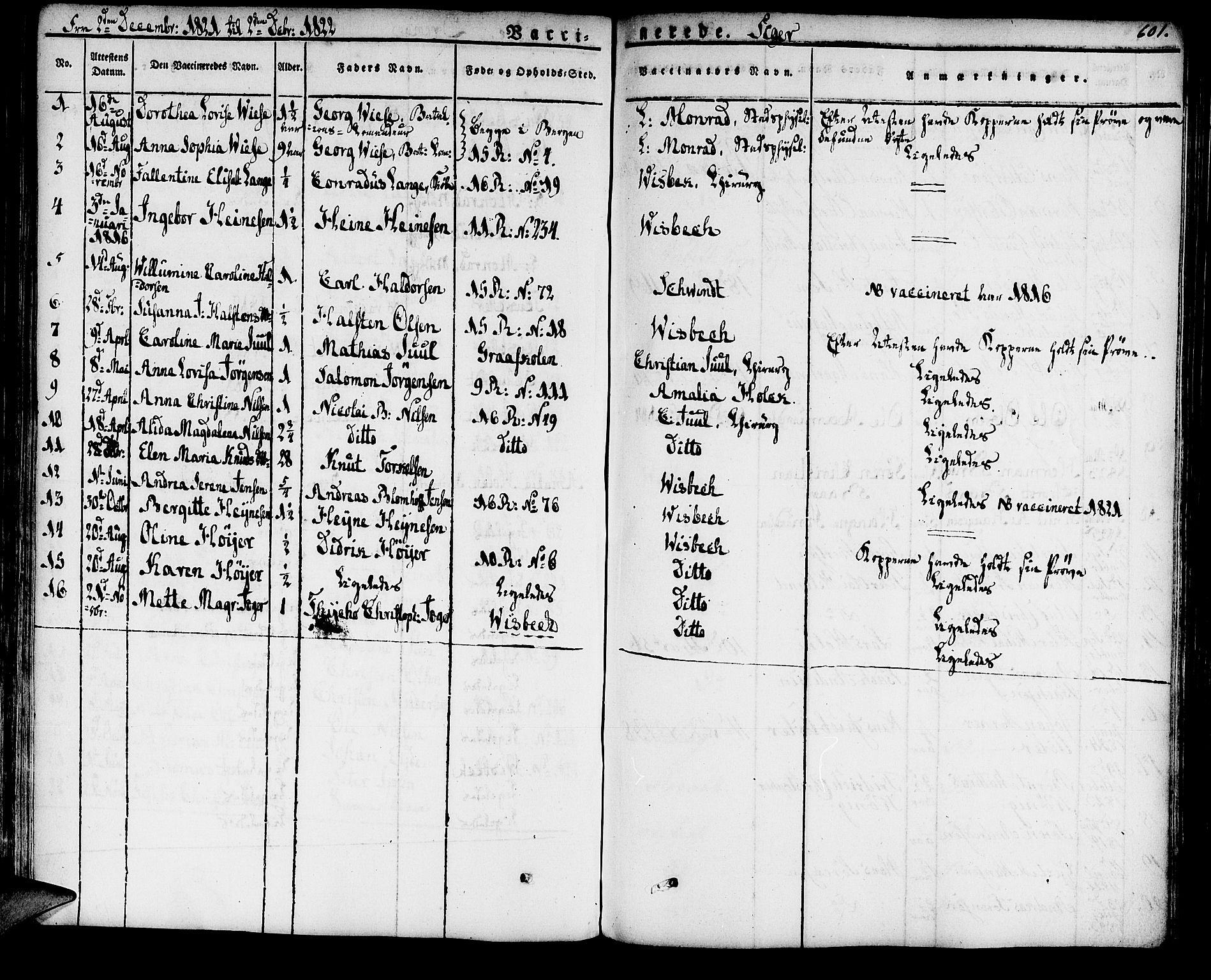 Domkirken sokneprestembete, SAB/A-74801/H/Haa/L0012: Parish register (official) no. A 12, 1821-1840, p. 601