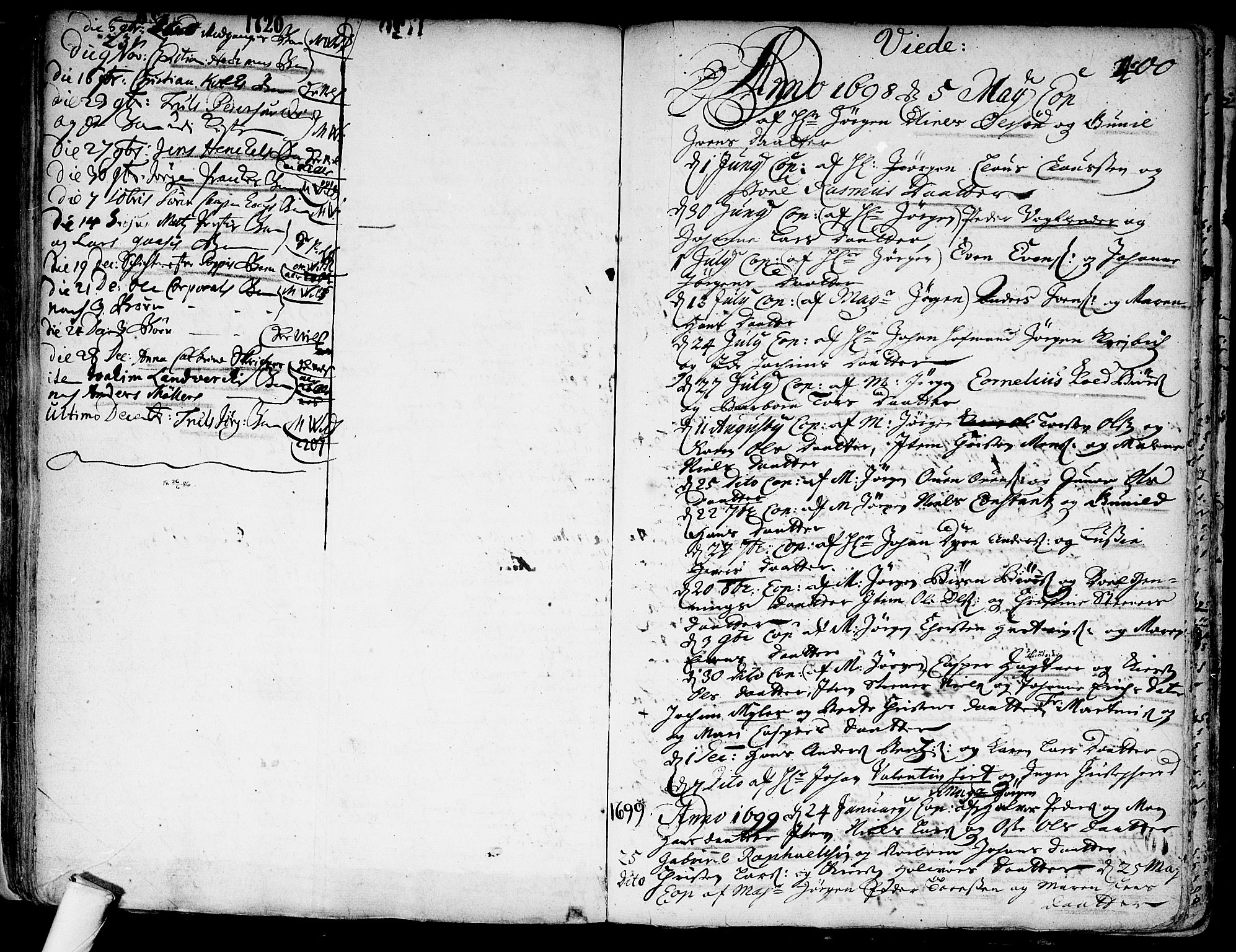 Kongsberg kirkebøker, AV/SAKO-A-22/F/Fa/L0001: Parish register (official) no. I 1, 1696-1720, p. 231-400